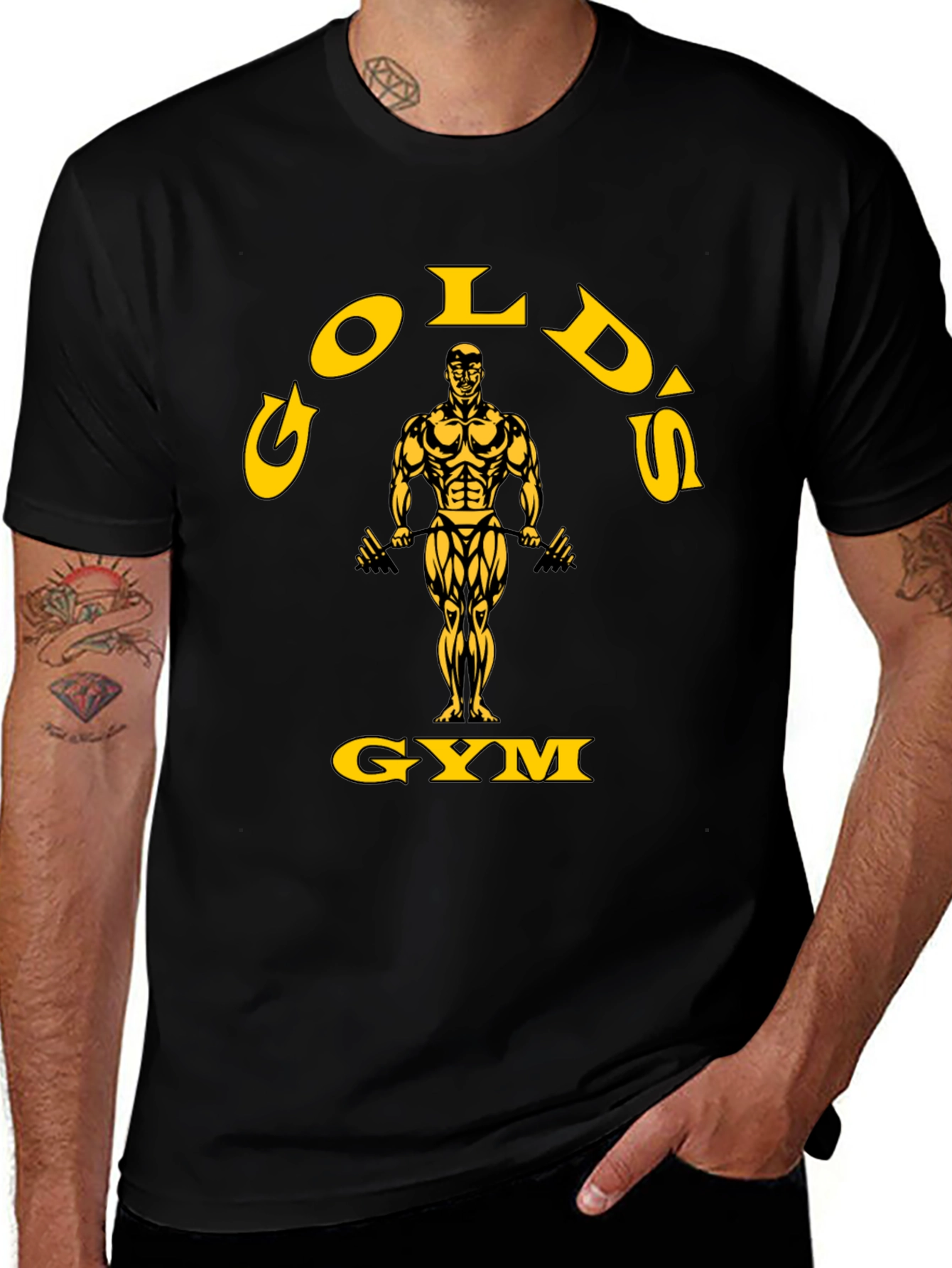 Golds Gym Black Graphic T-Shirt