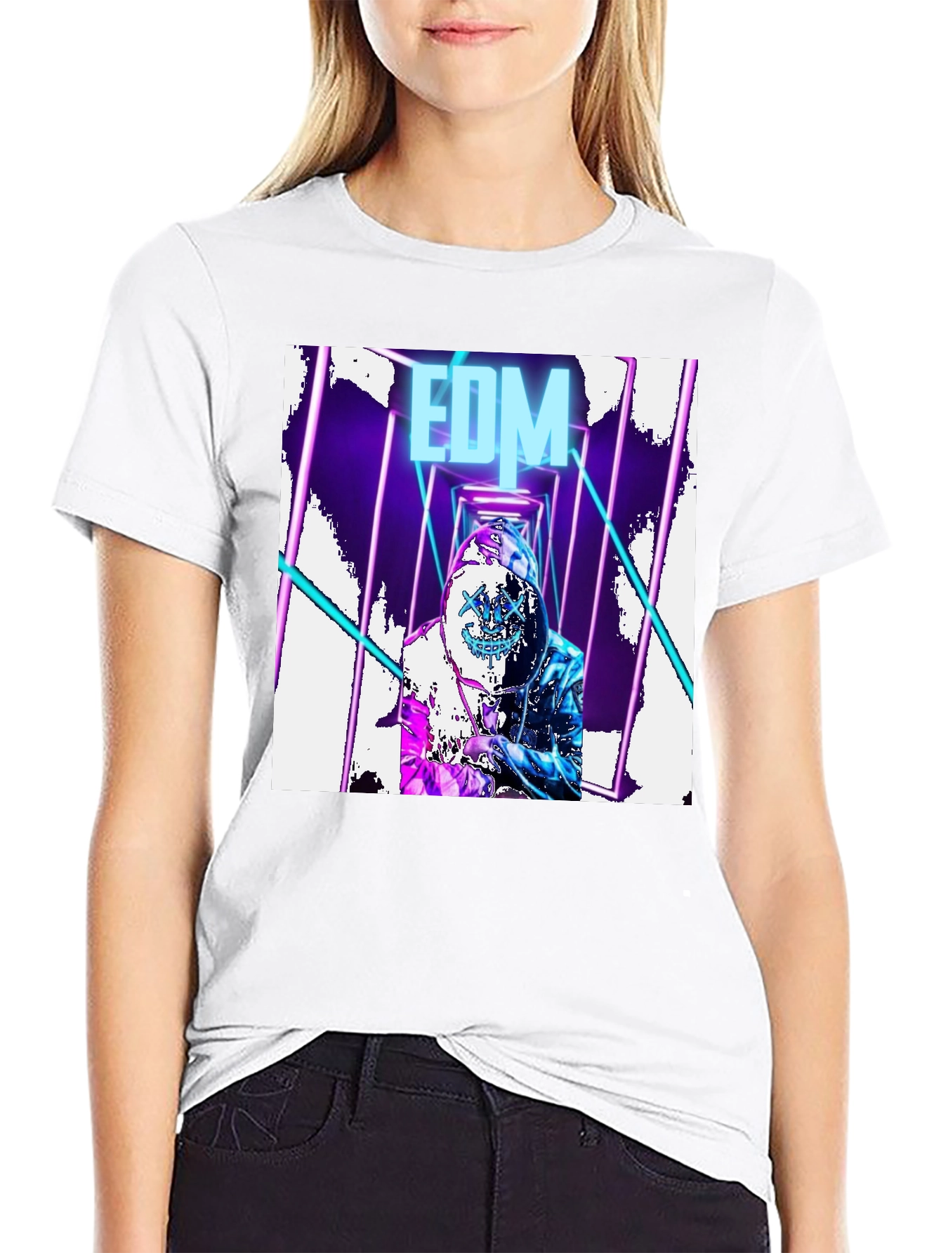 EDM Rave DJ Graphic T-Shirt - Black