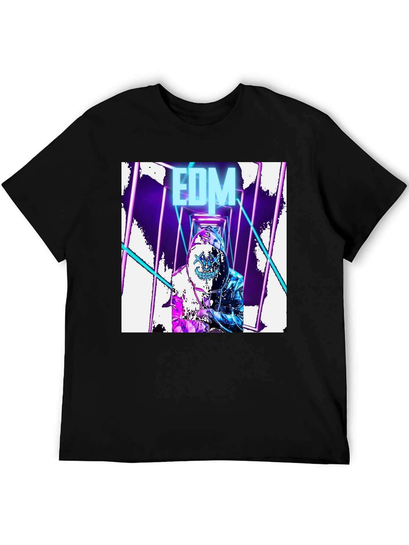 EDM Rave DJ Graphic T-Shirt - Black