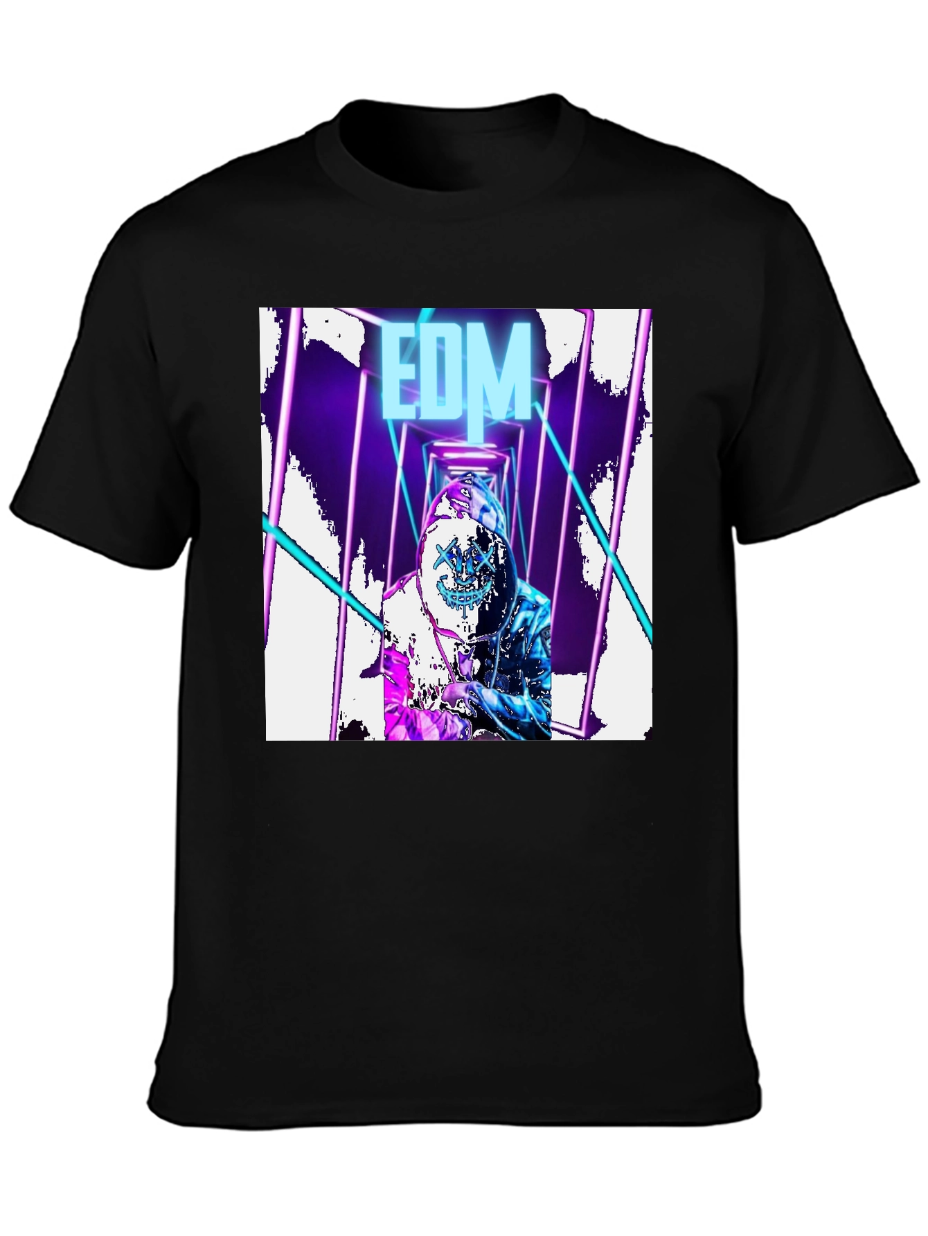 EDM Rave DJ Graphic T-Shirt - Black
