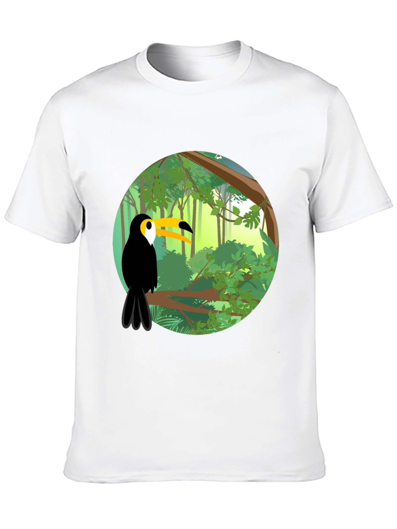 Toucan Graphic Print Black T-Shirt