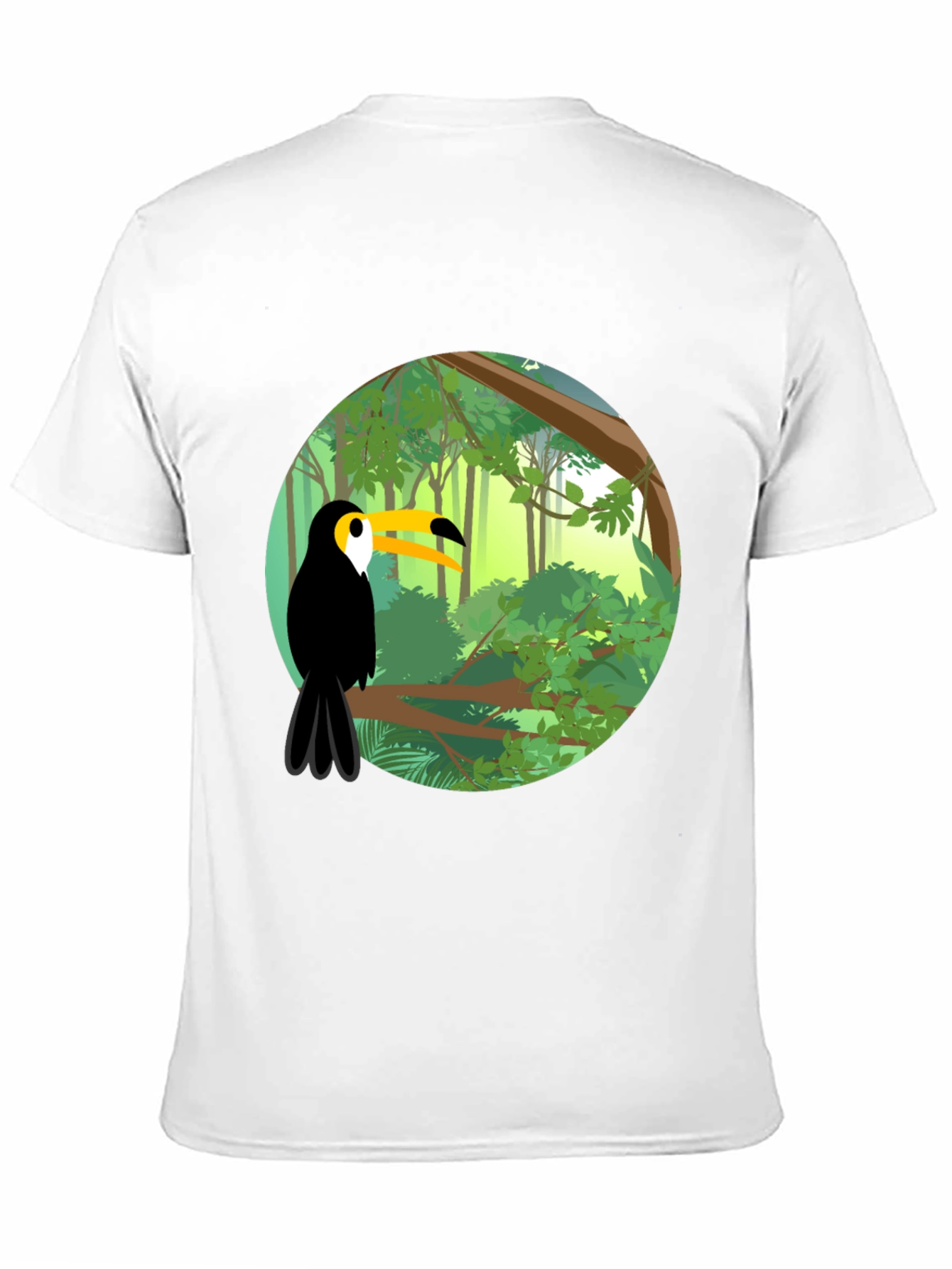 Toucan Graphic Print Black T-Shirt