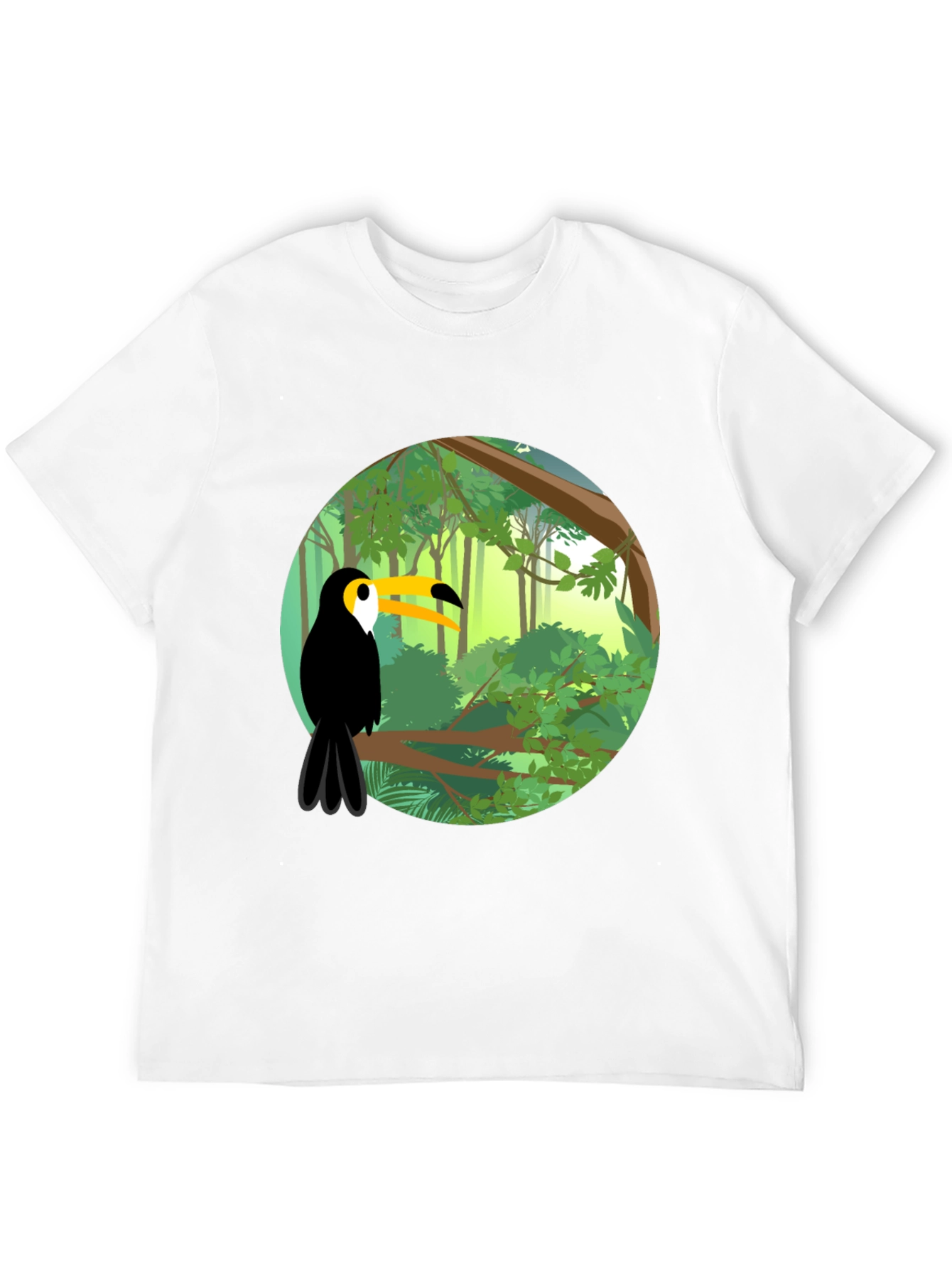 Toucan Graphic Print Black T-Shirt
