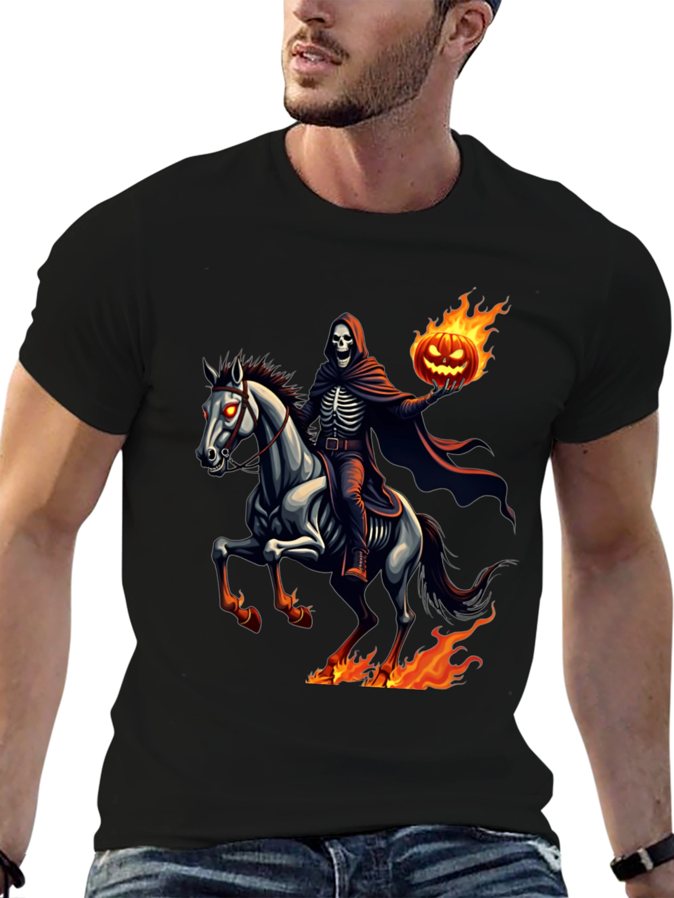 Grim Reaper Horseman T-Shirt - Halloween Ride