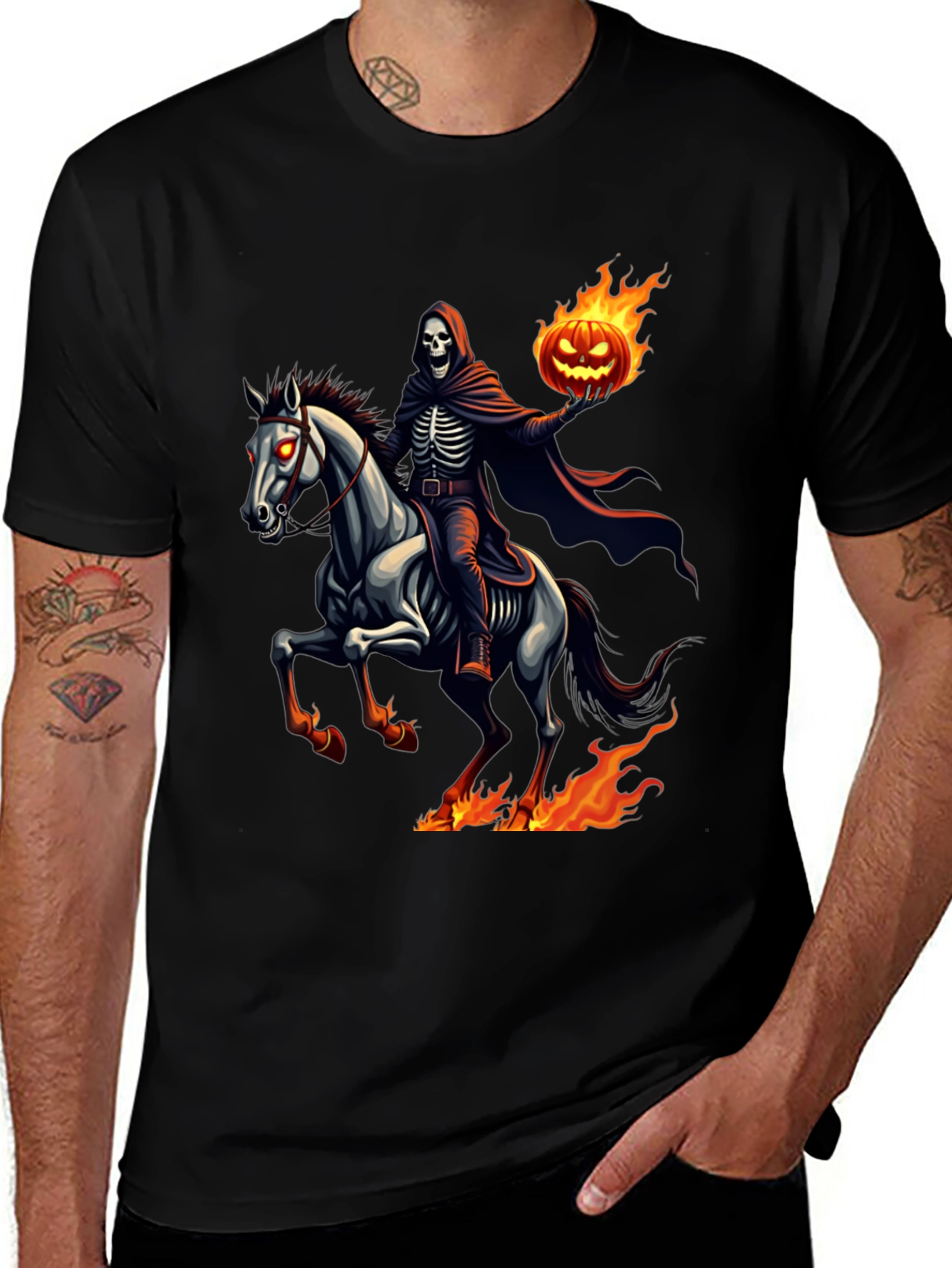 Grim Reaper Horseman T-Shirt - Halloween Ride