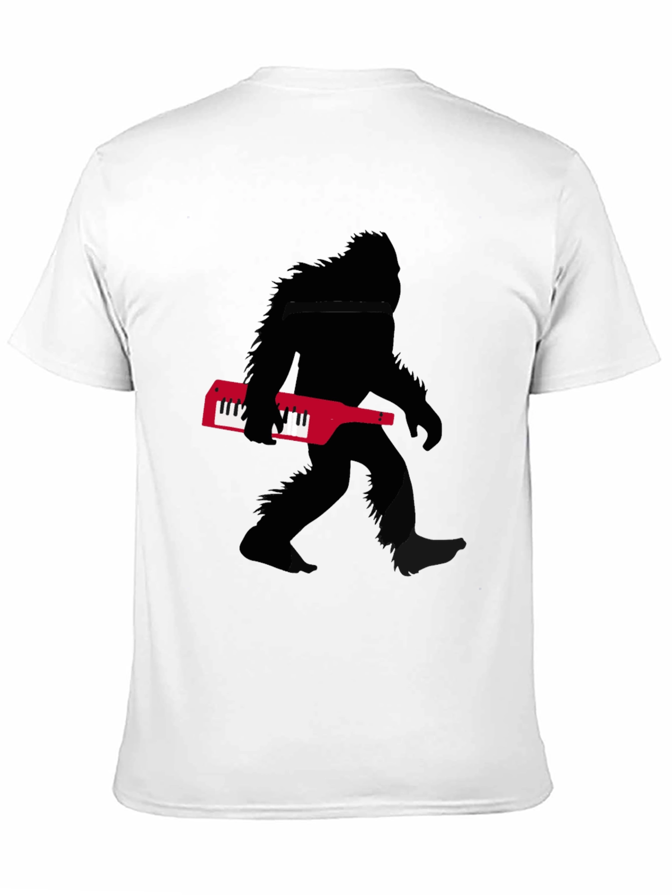 Sasquatch Keytar T-Shirt - Black Novelty Tee