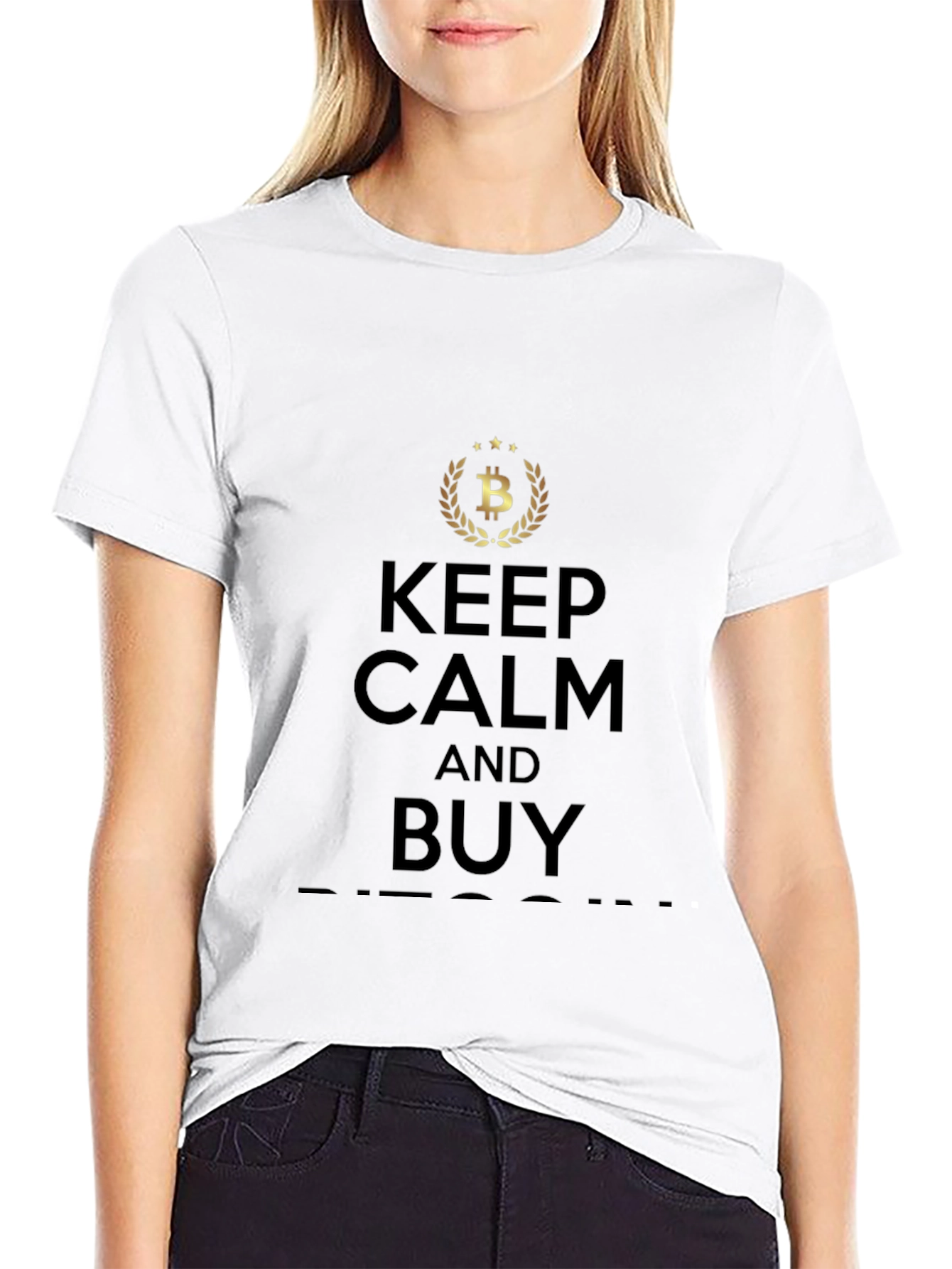 Keep Calm and Buy Bitcoin Black T-Shirt