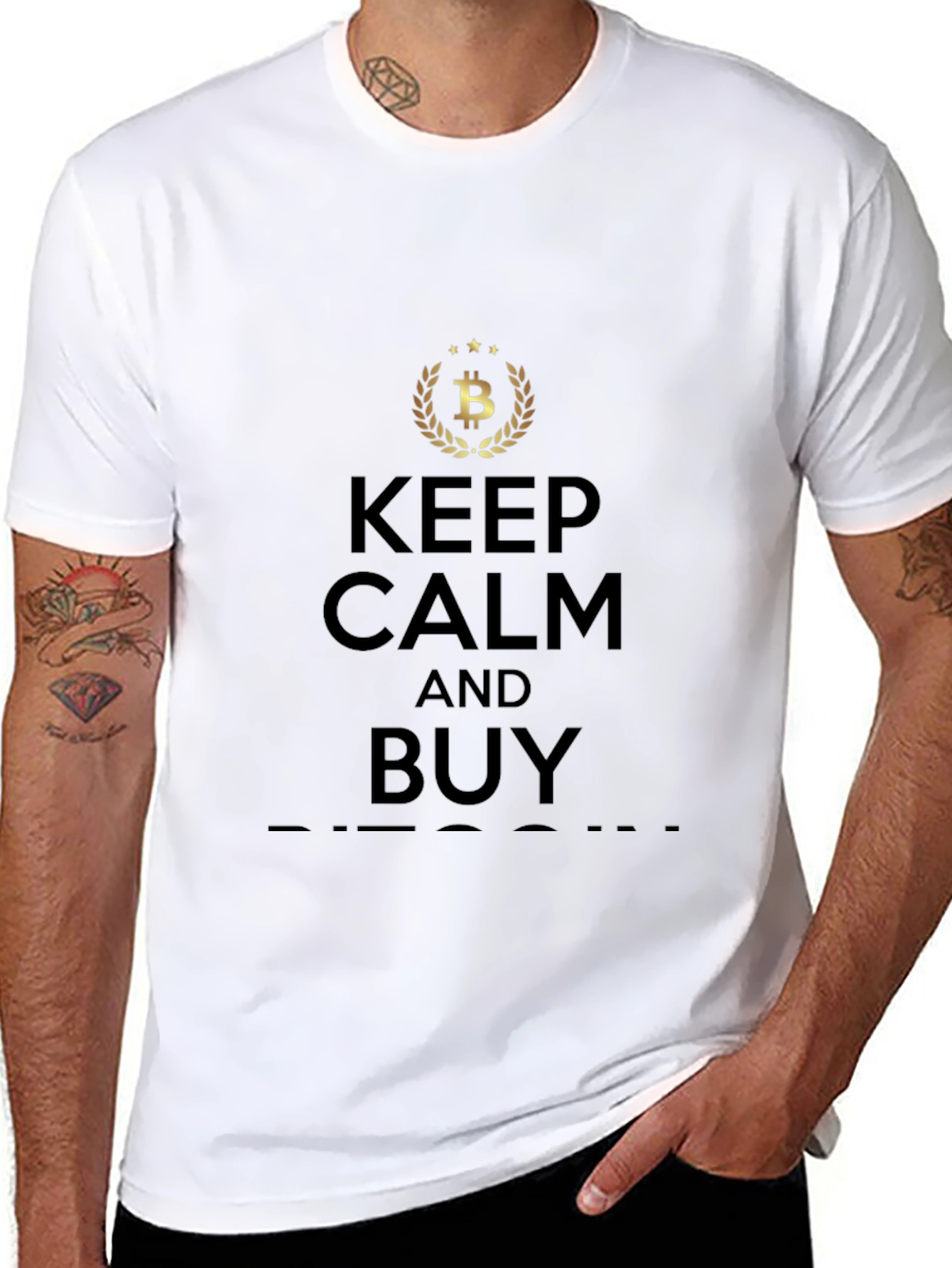 Keep Calm and Buy Bitcoin Black T-Shirt
