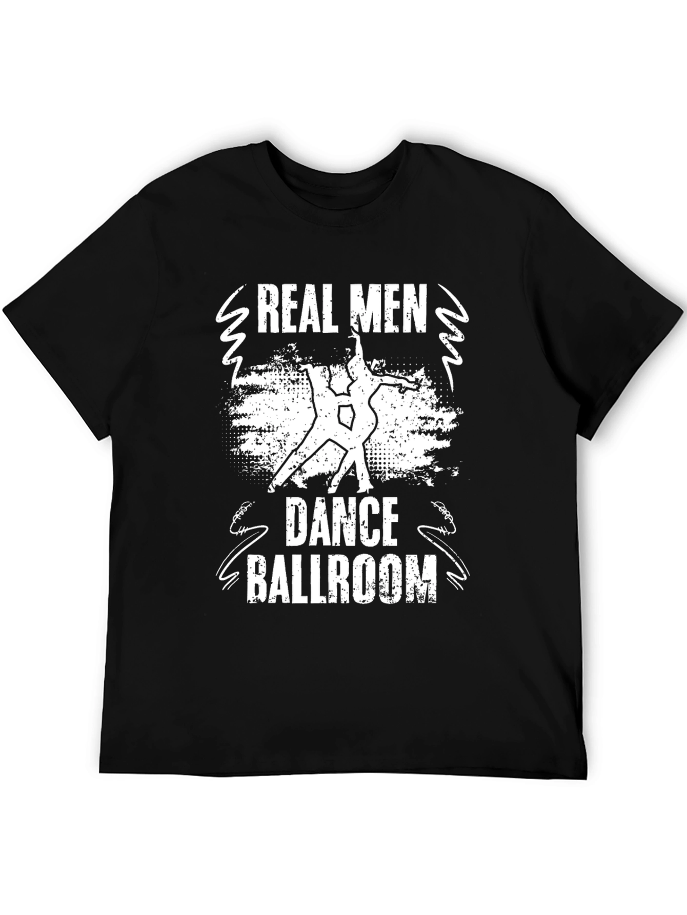 Real Men Dance Ballroom T-Shirt - Black Cotton Tee