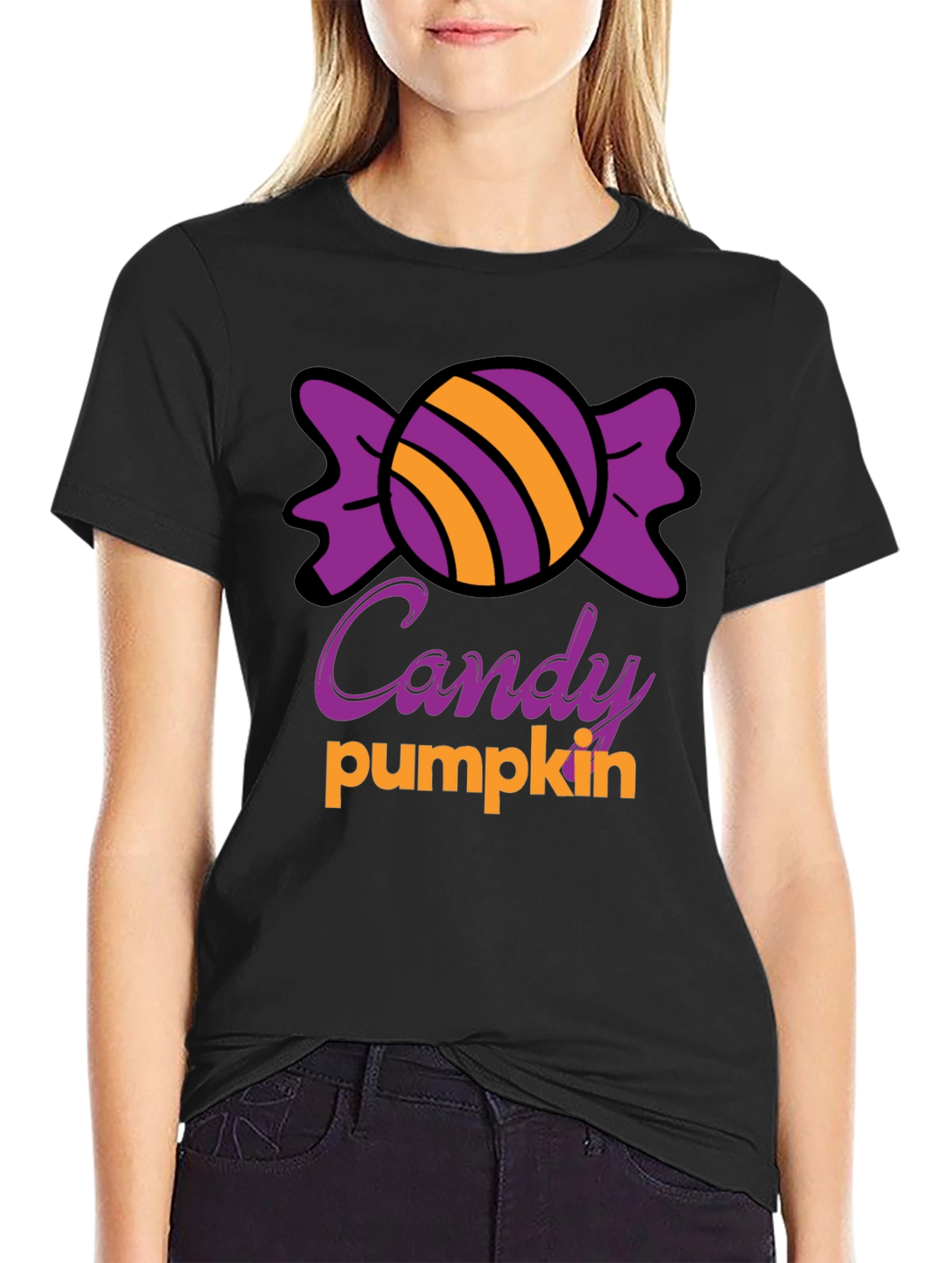 Candy Pumpkin Graphic Tee Halloween