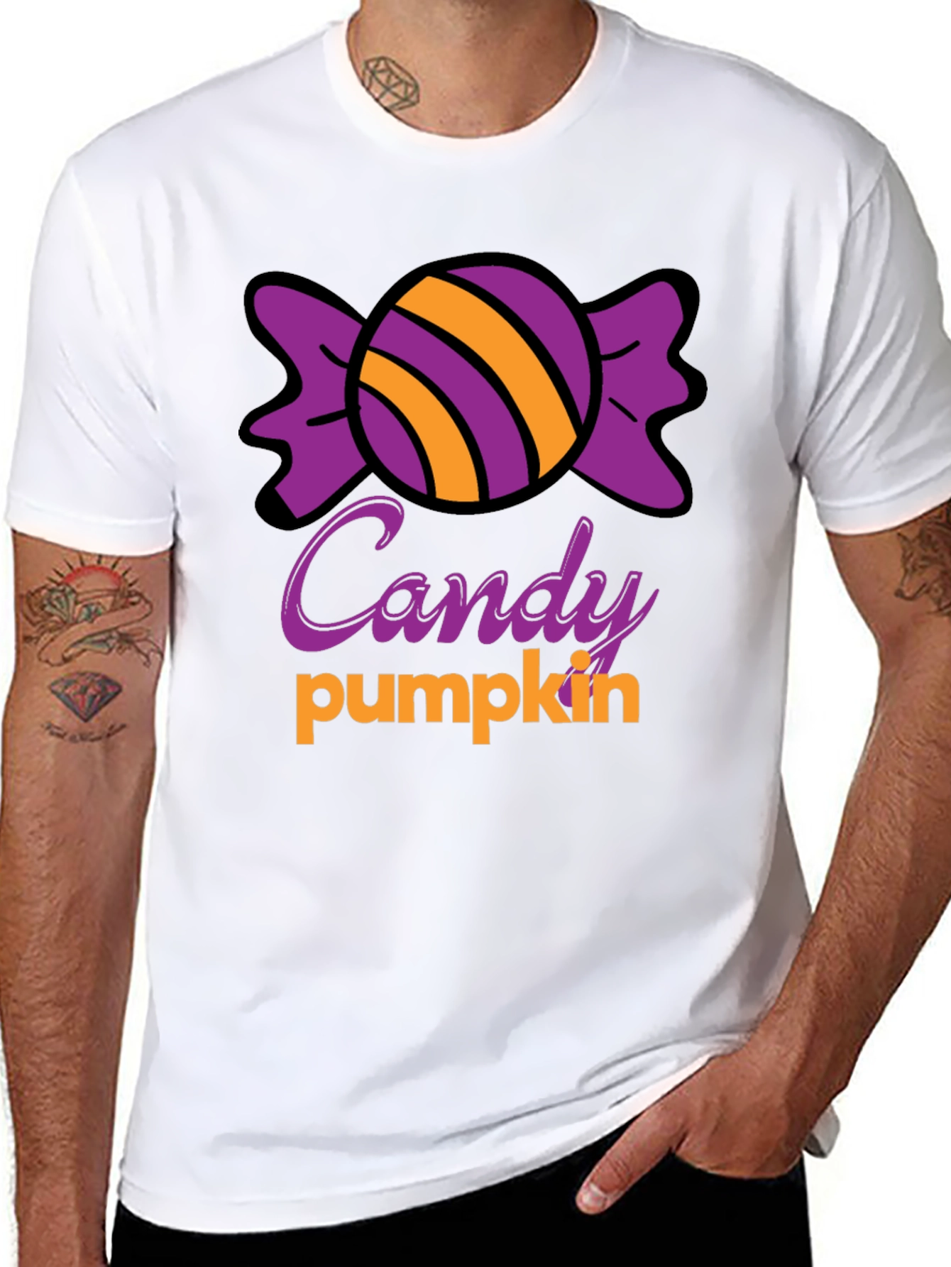 Candy Pumpkin Graphic Tee Halloween