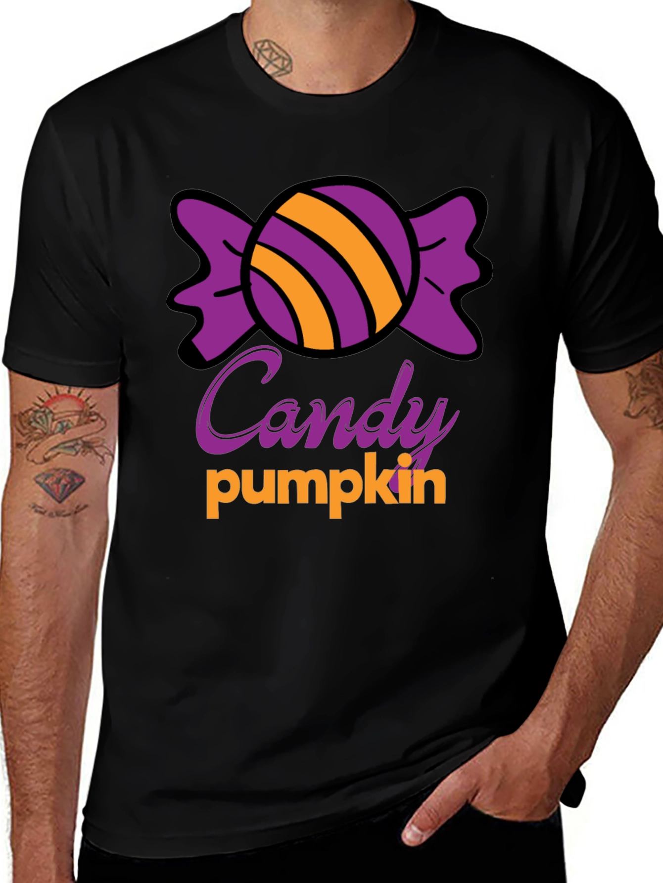 Candy Pumpkin Graphic Tee Halloween