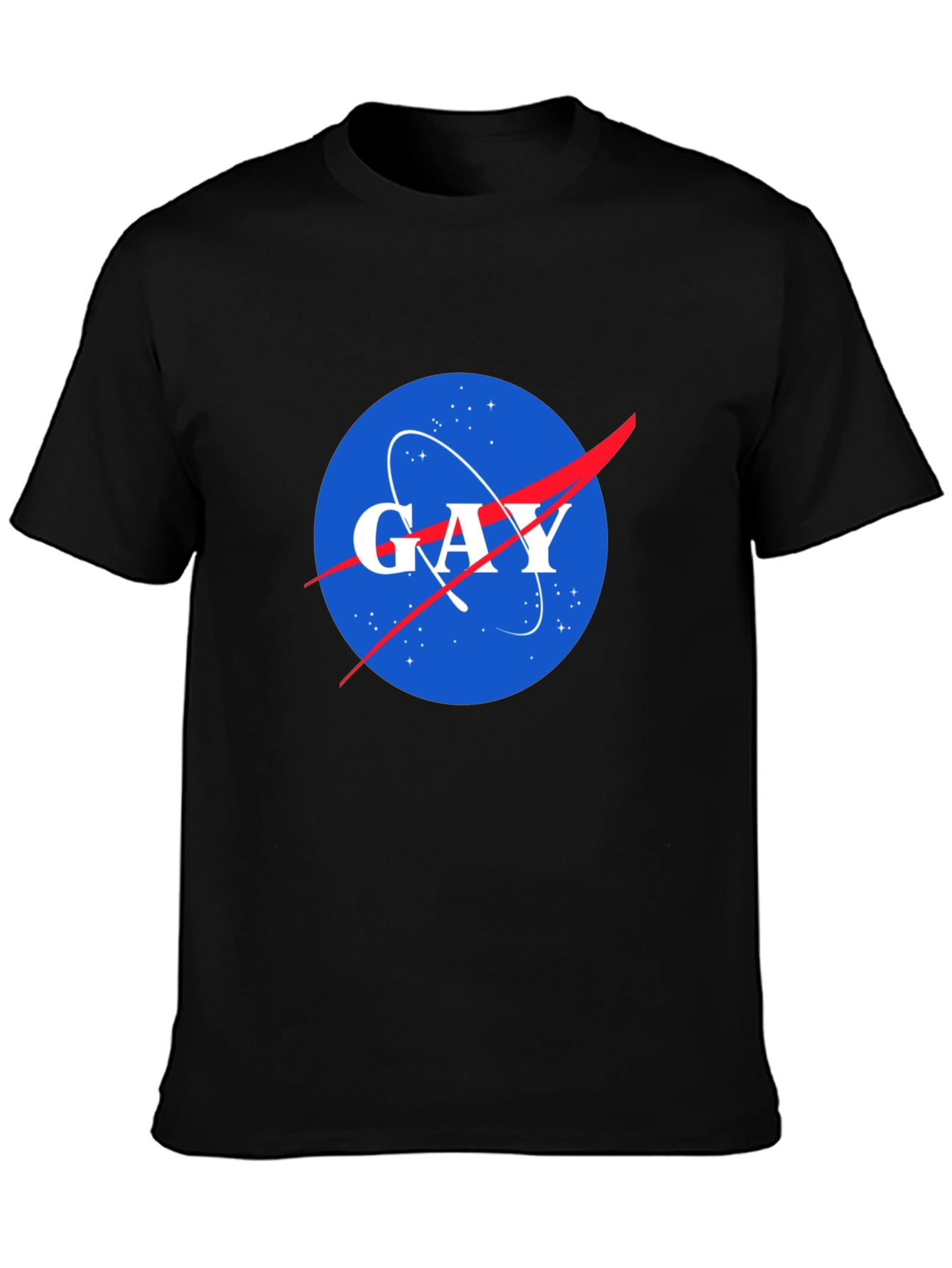 NASA Spoof Gay Logo Graphic T-Shirt