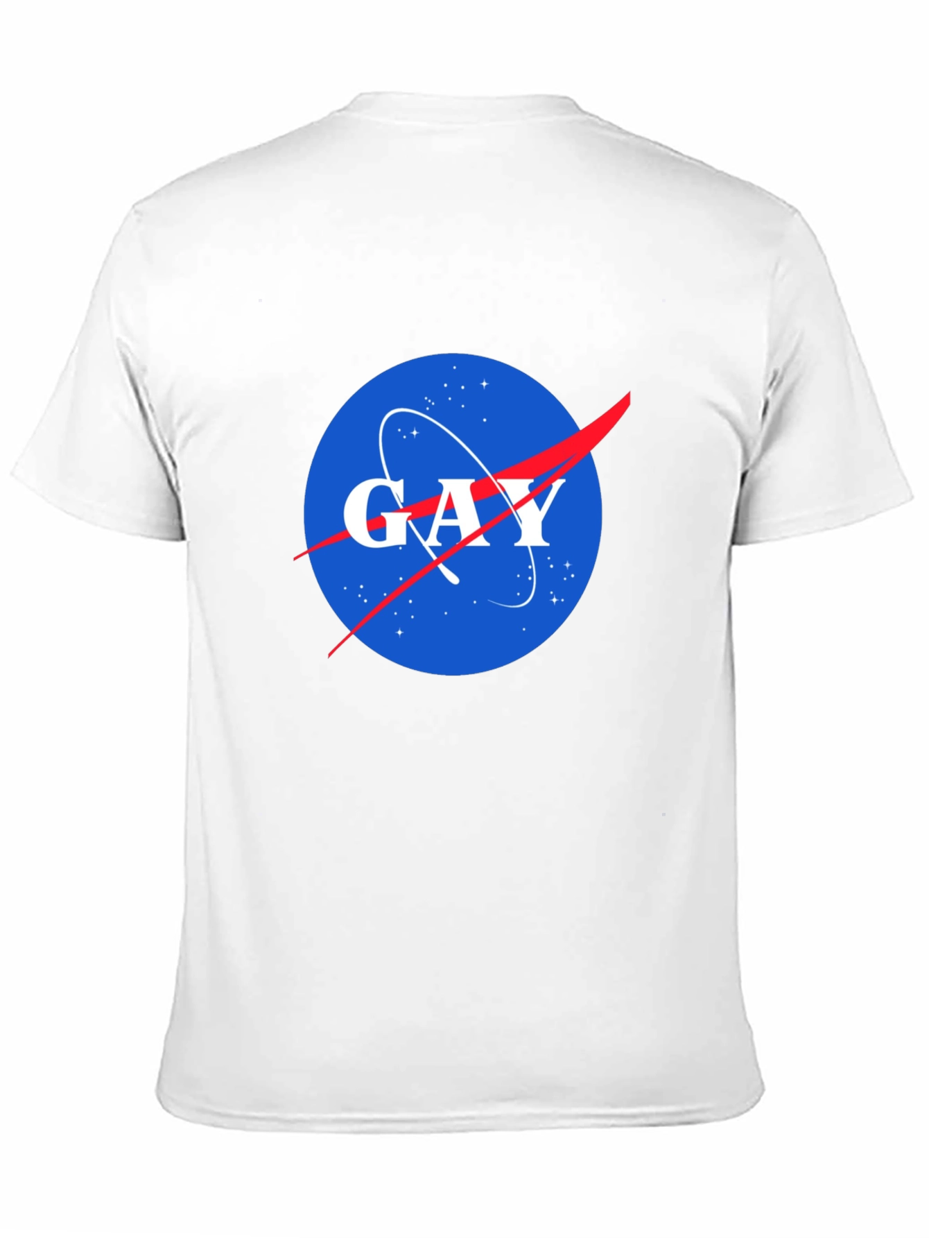 NASA Spoof Gay Logo Graphic T-Shirt