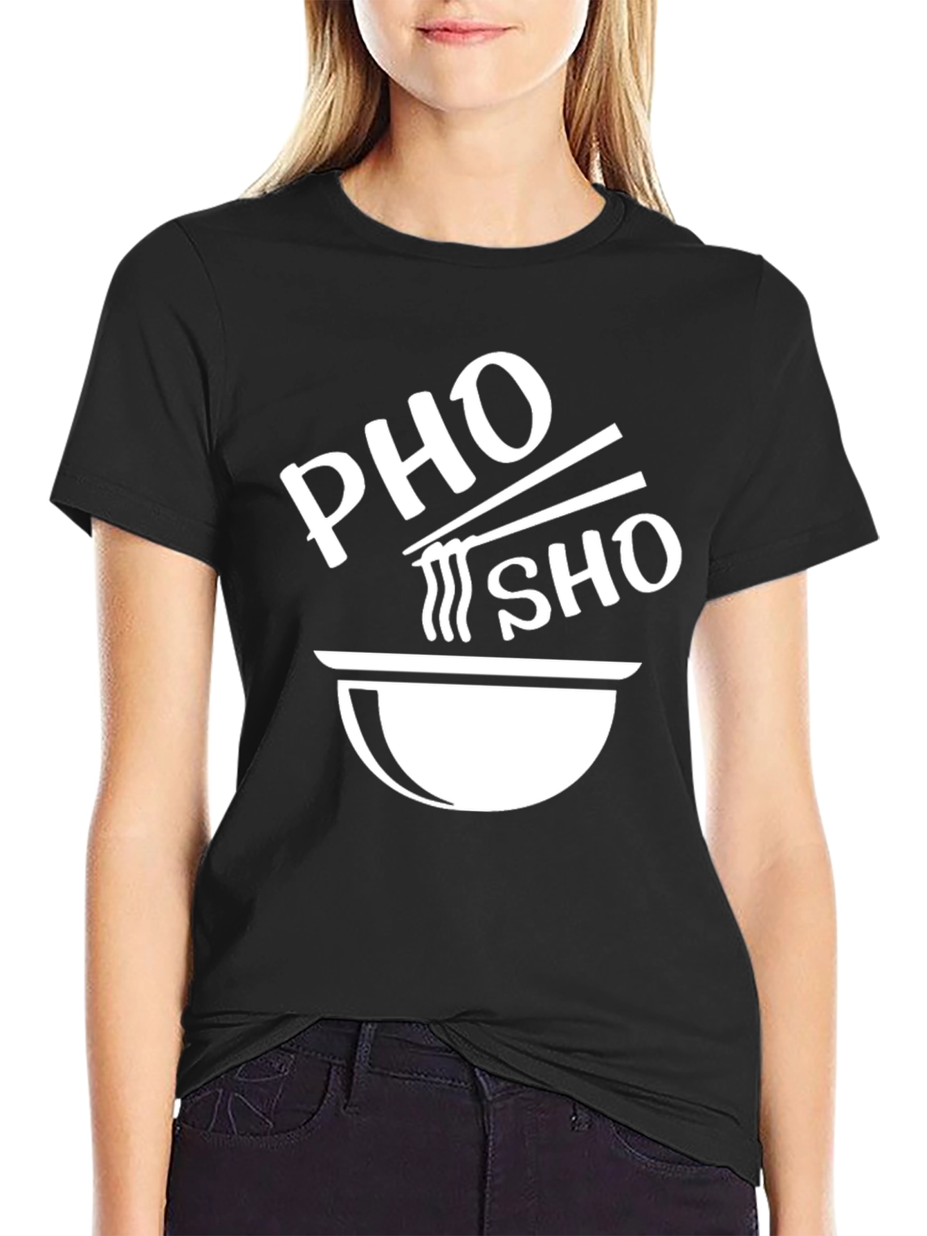 Pho Sho Funny T-Shirt - Unisex Black Tee