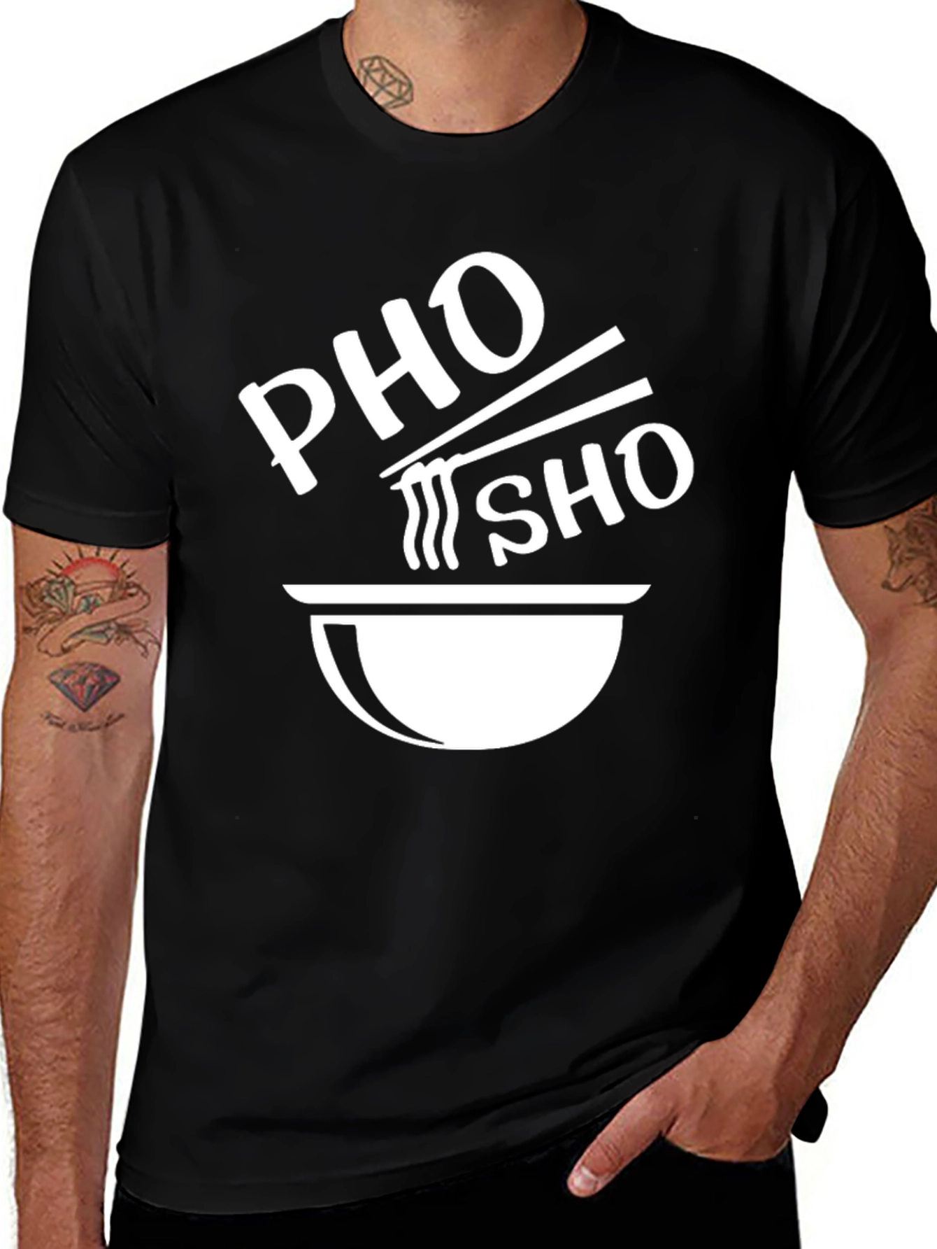 Pho Sho Funny T-Shirt - Unisex Black Tee