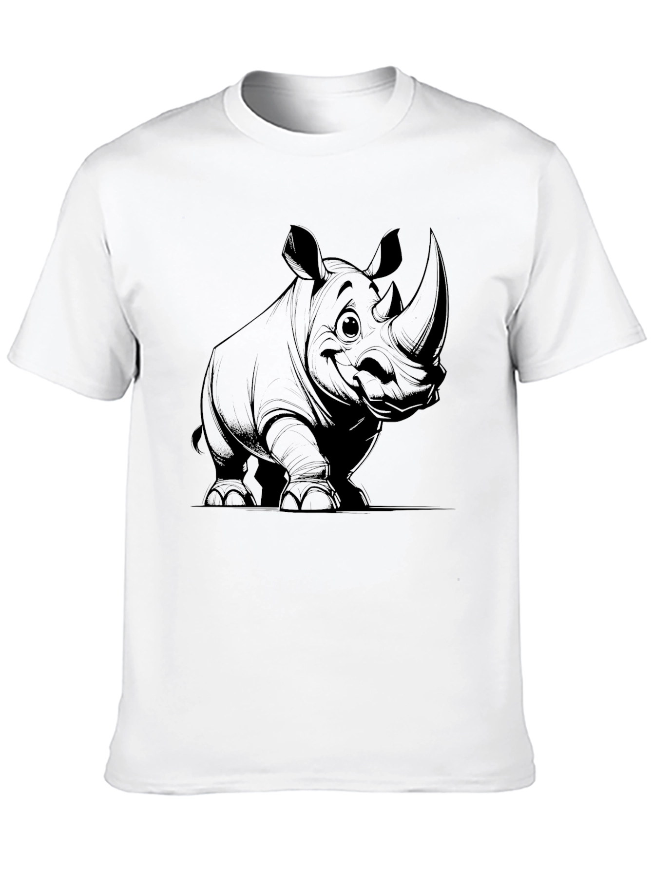 Rhino Graphic Tee - Cool Black T-Shirt
