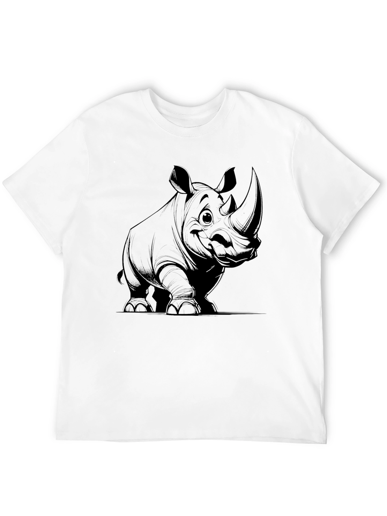 Rhino Graphic Tee - Cool Black T-Shirt