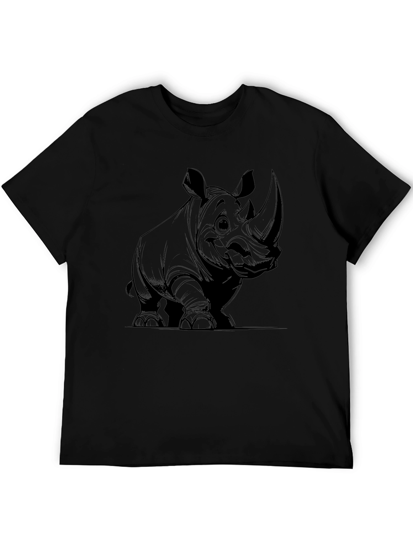 Rhino Graphic Tee - Cool Black T-Shirt