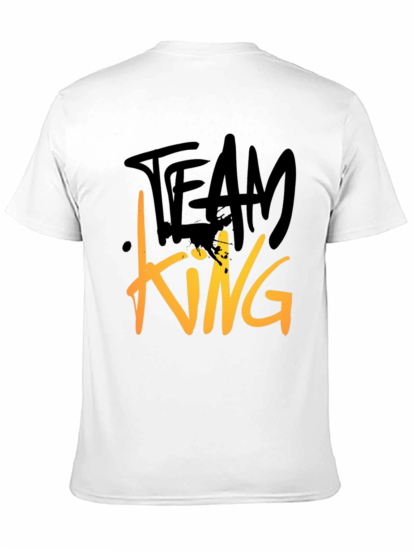 Team King Graphic Tee - Modern Black T-Shirt