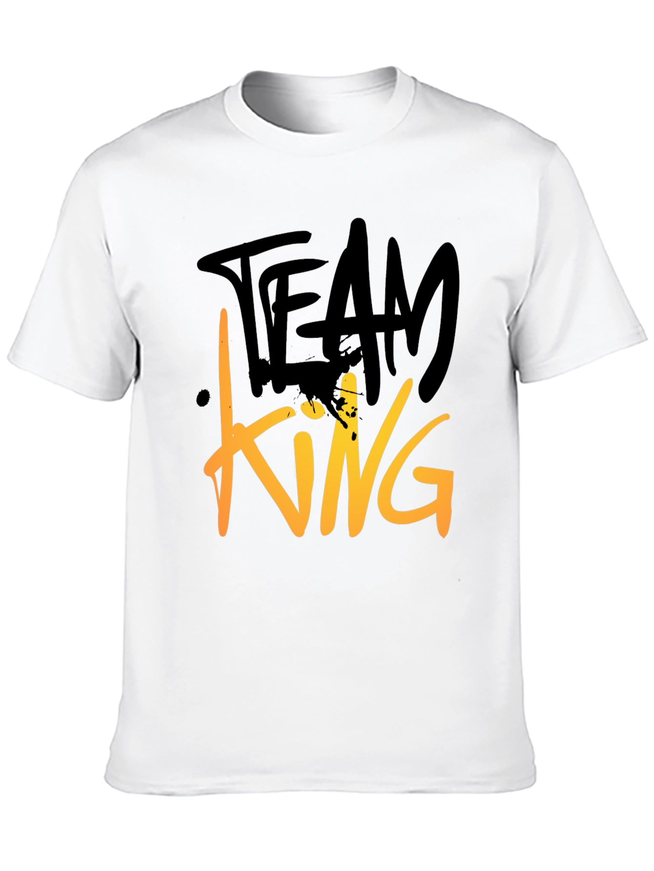 Team King Graphic Tee - Modern Black T-Shirt