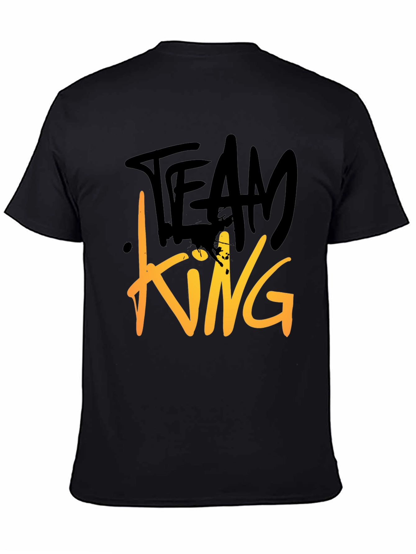 Team King Graphic Tee - Modern Black T-Shirt