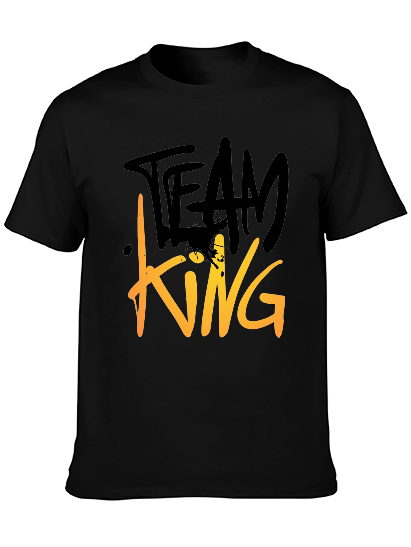 Team King Graphic Tee - Modern Black T-Shirt
