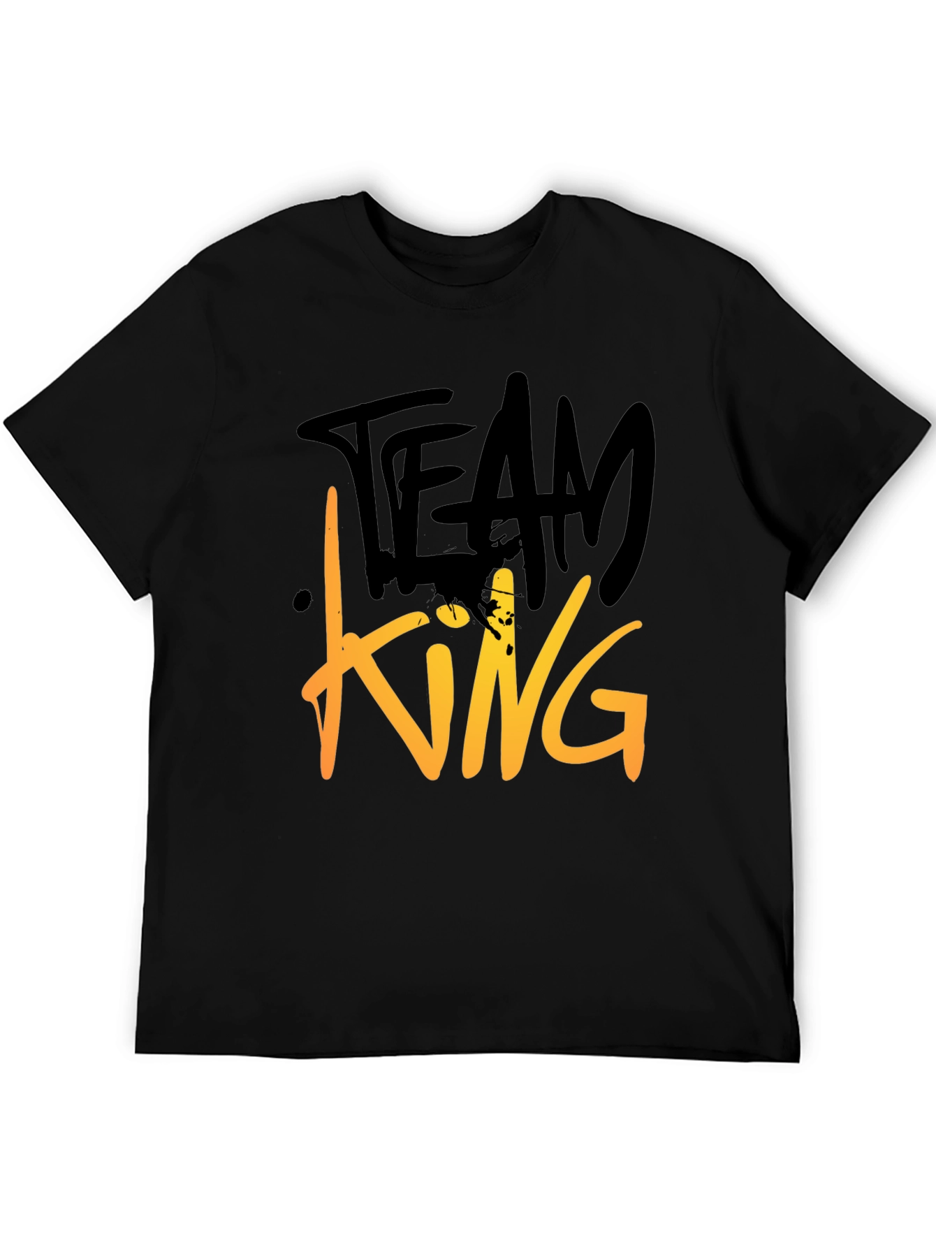 Team King Graphic Tee - Modern Black T-Shirt