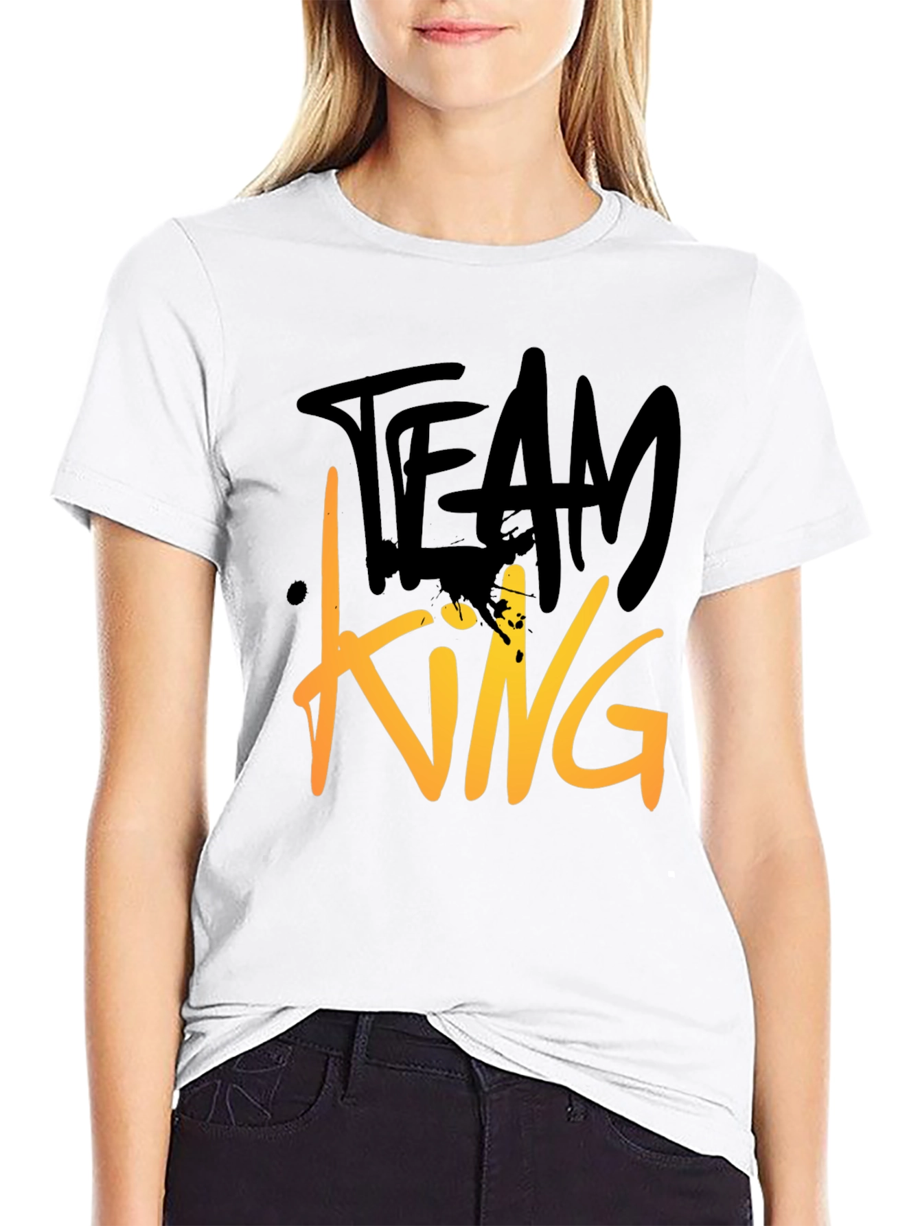 Team King Graphic Tee - Modern Black T-Shirt