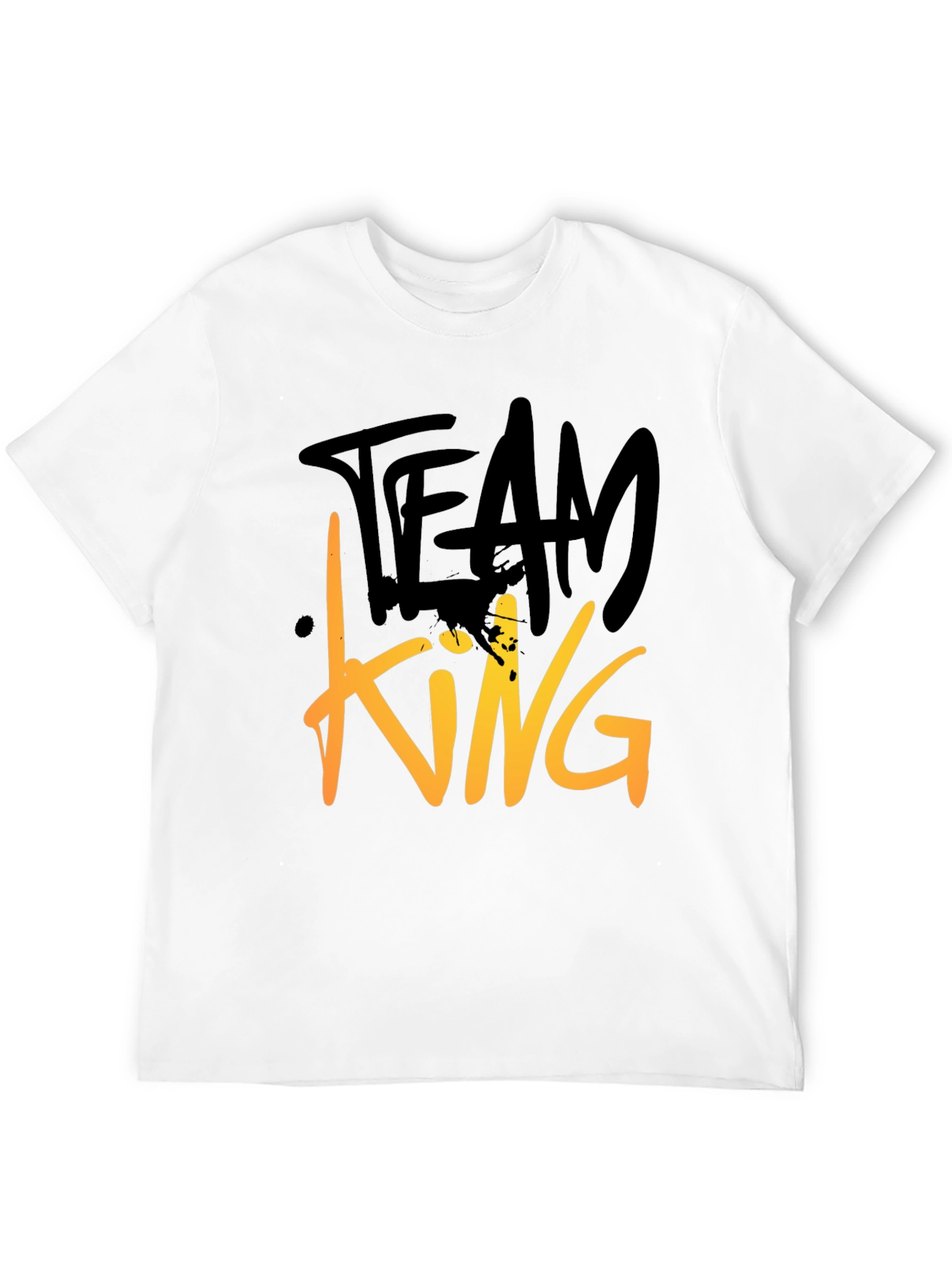 Team King Graphic Tee - Modern Black T-Shirt