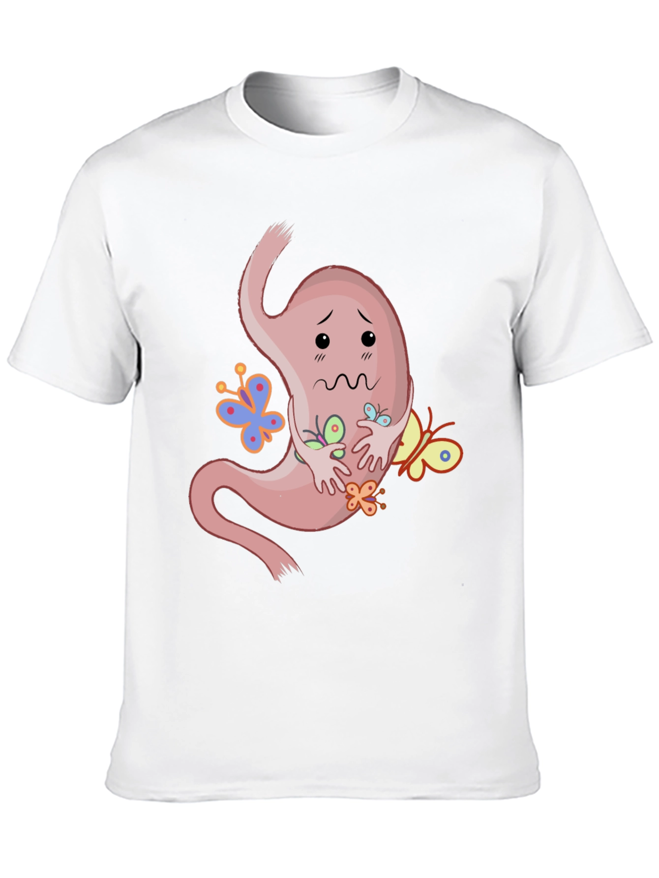 Stomach Butterflies T-Shirt - Black Graphic Tee