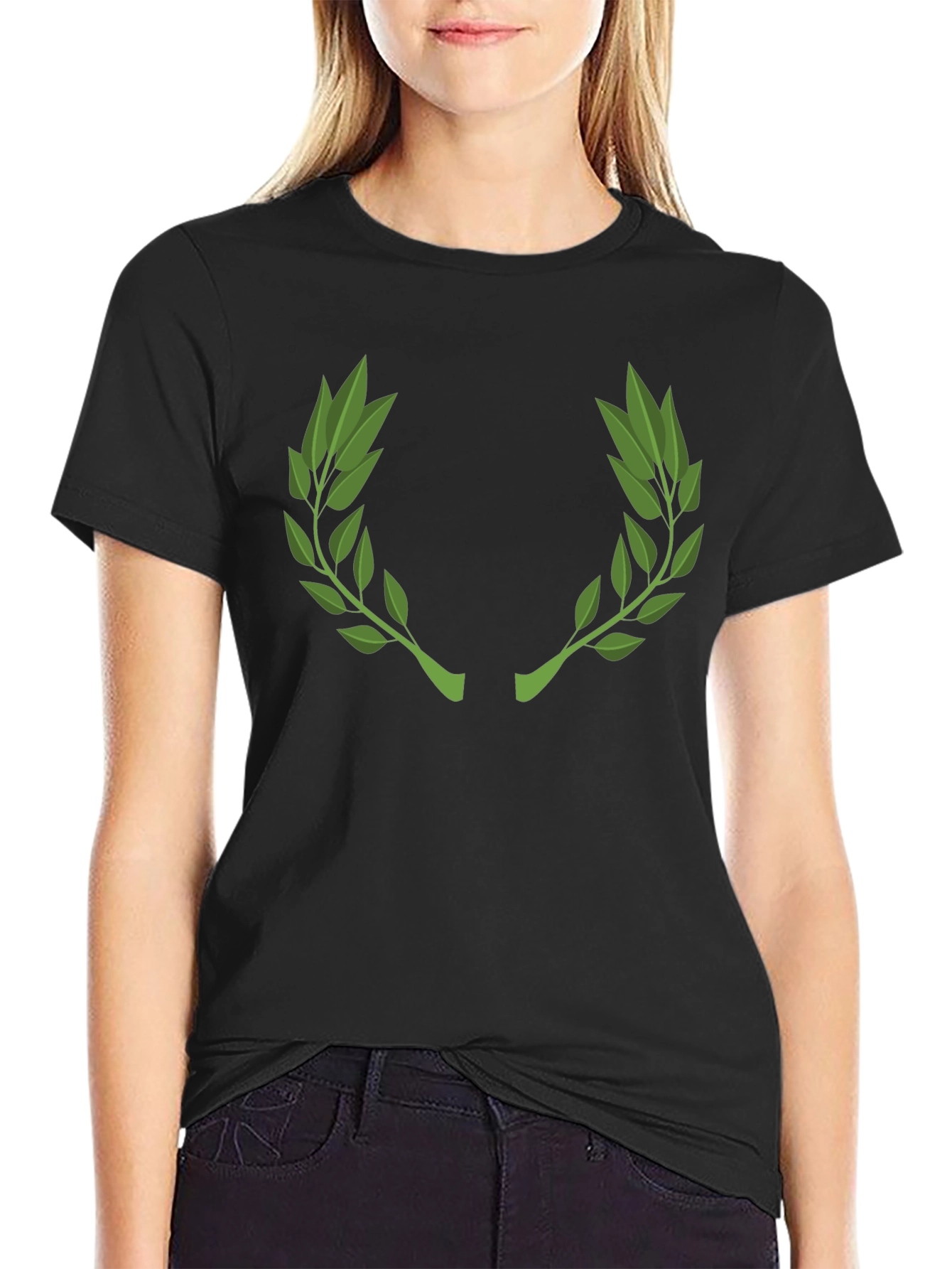 Classic Laurel Wreath Black Graphic Tee