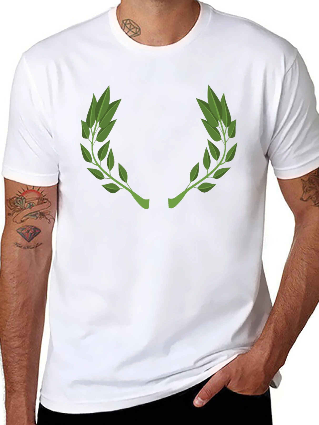 Classic Laurel Wreath Black Graphic Tee