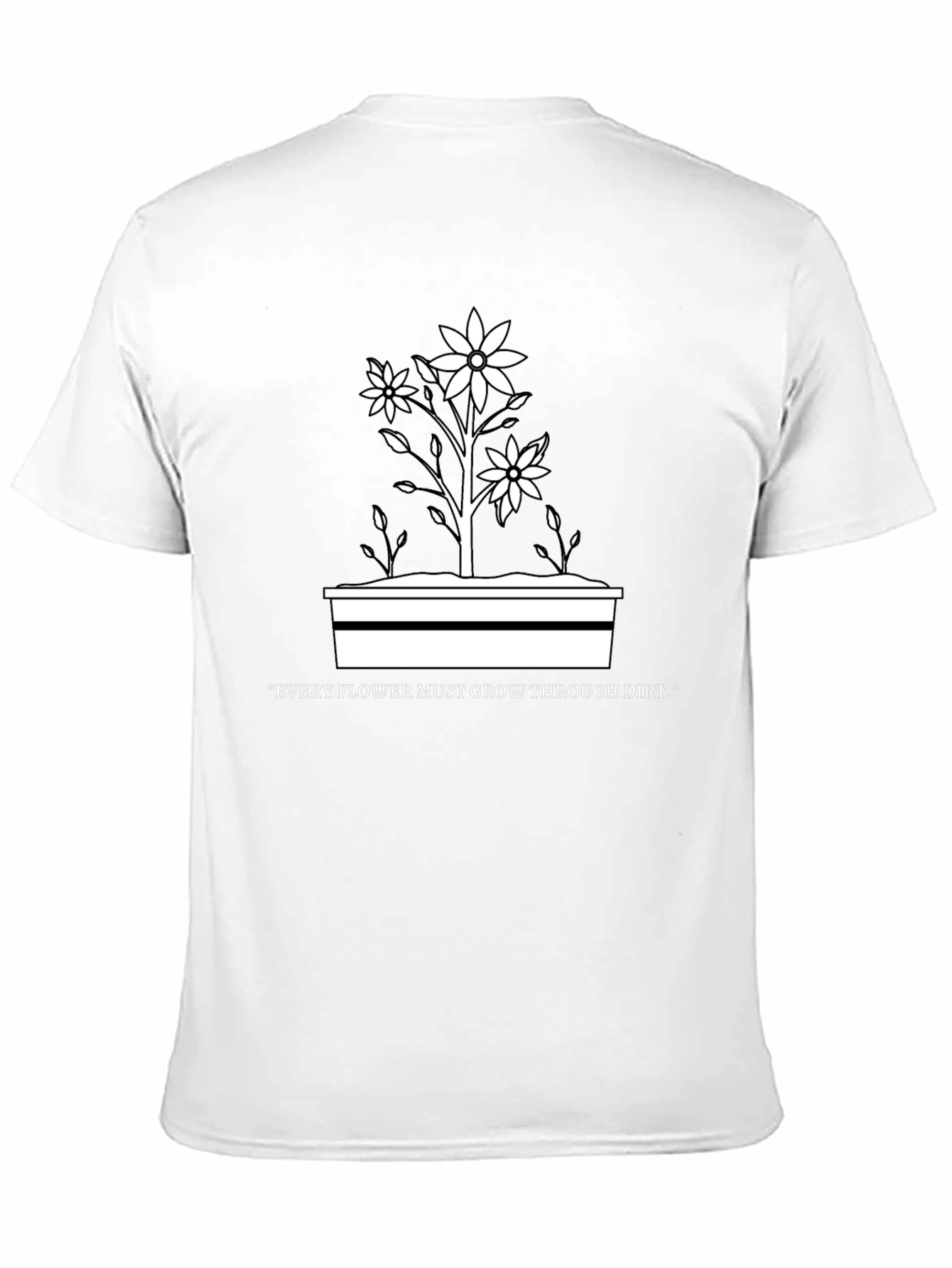 Flower Through Dirt Graphic Tee - Black