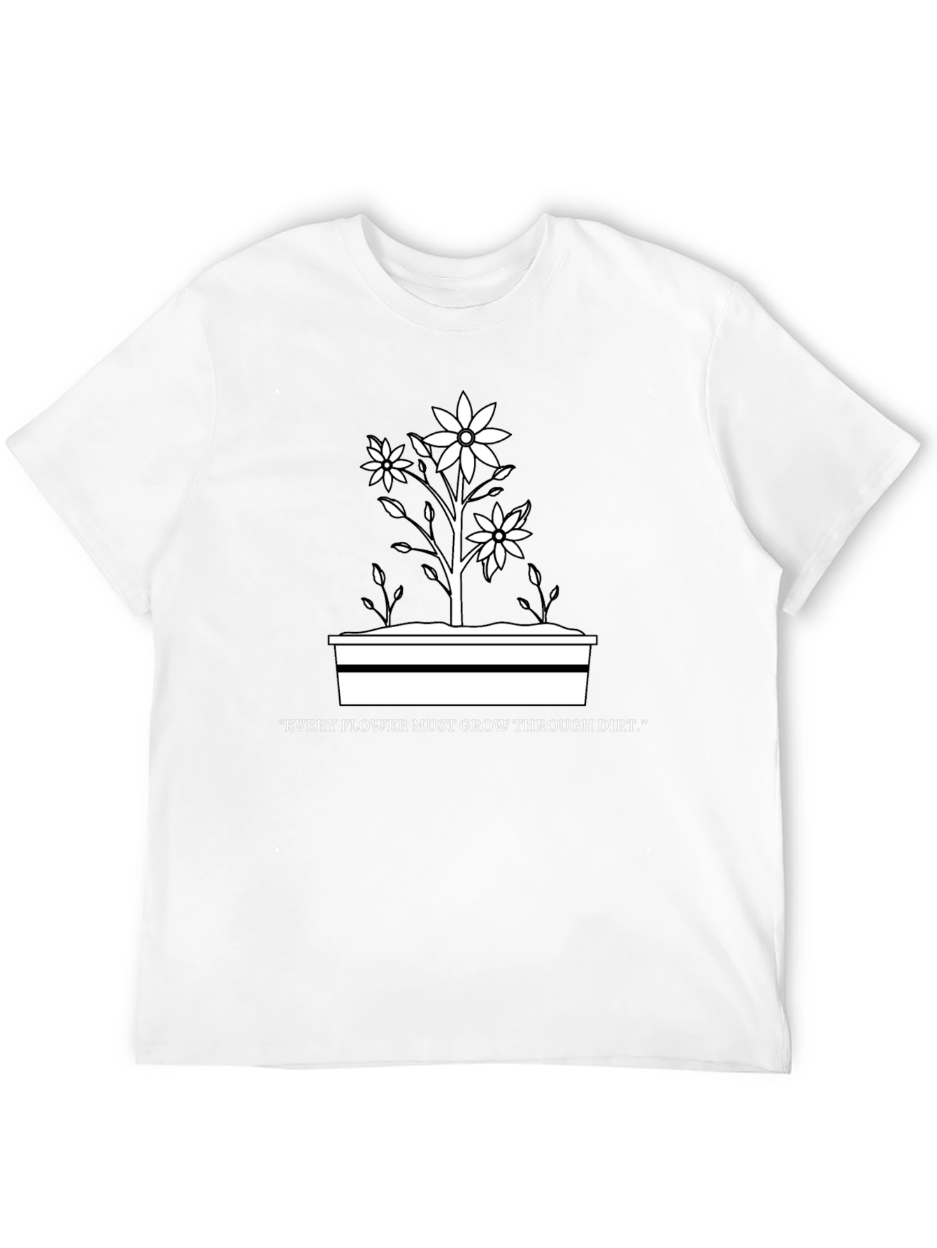 Flower Through Dirt Graphic Tee - Black