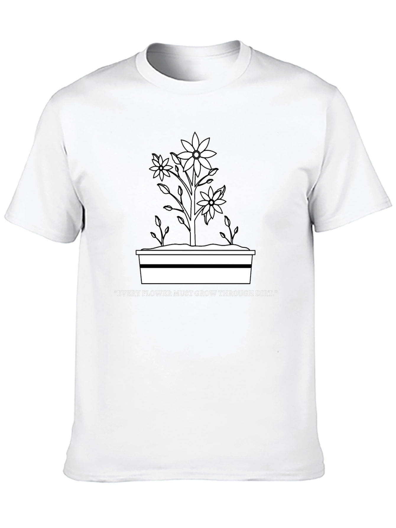 Flower Through Dirt Graphic Tee - Black