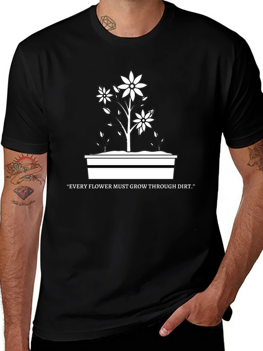 Flower Through Dirt Graphic Tee - Black