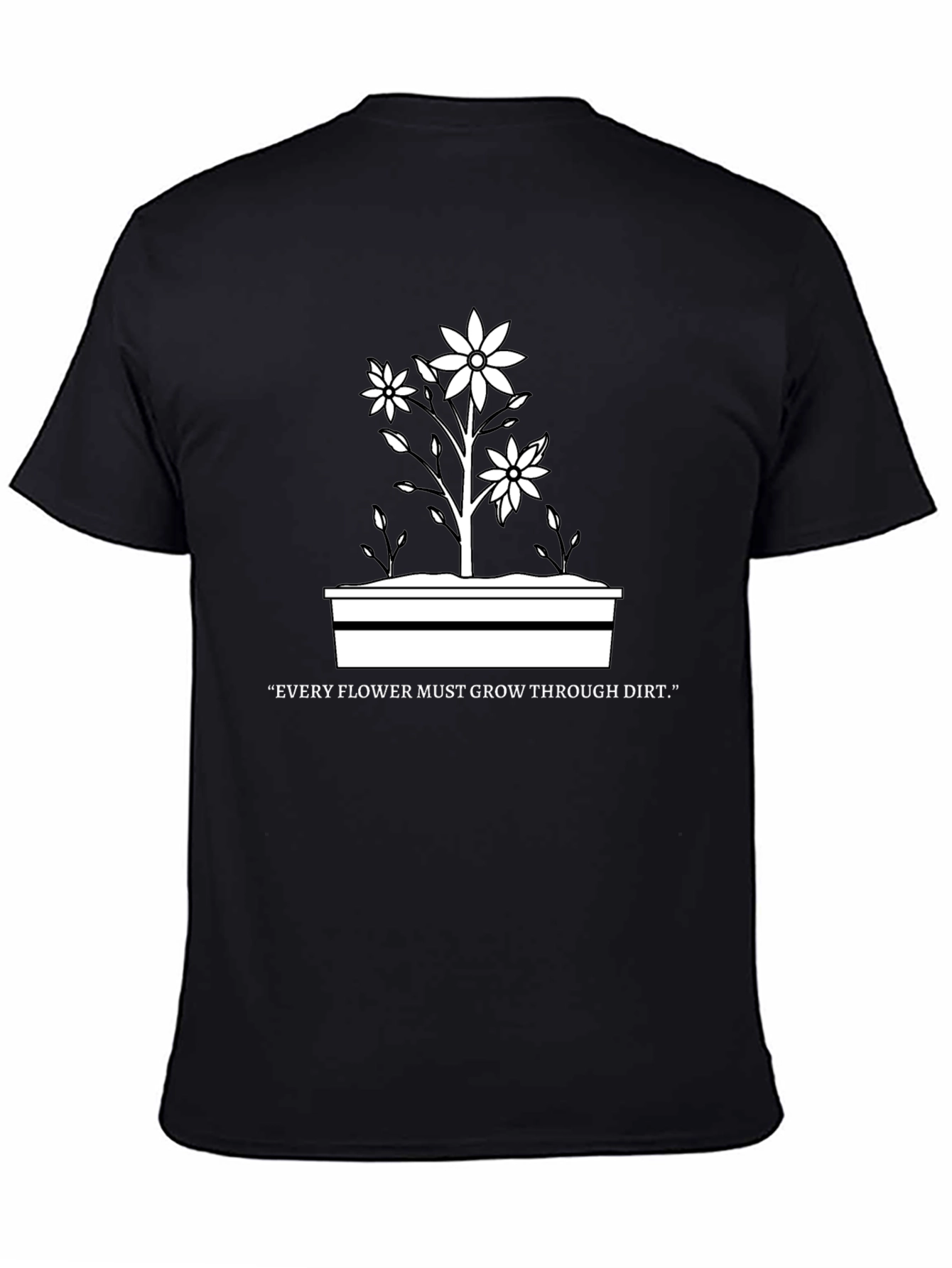 Flower Through Dirt Graphic Tee - Black