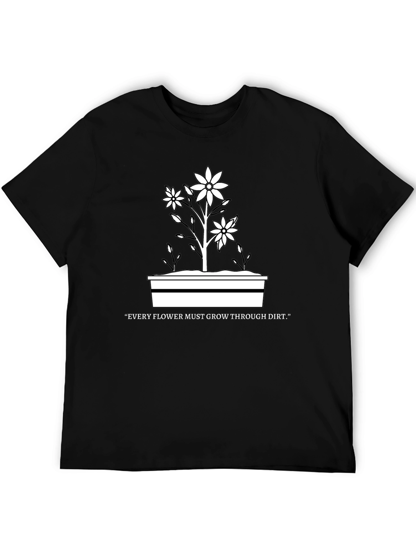 Flower Through Dirt Graphic Tee - Black