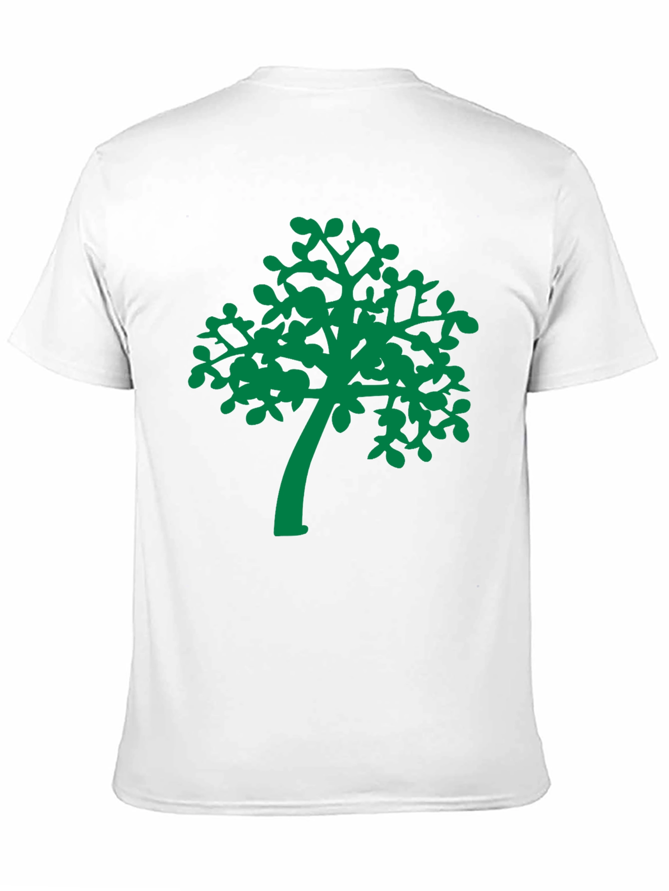 Green Tree Graphic Black T-Shirt