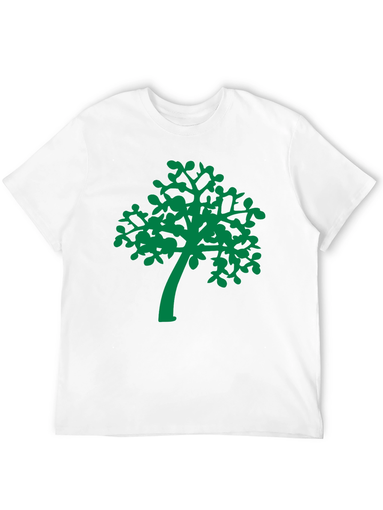Green Tree Graphic Black T-Shirt