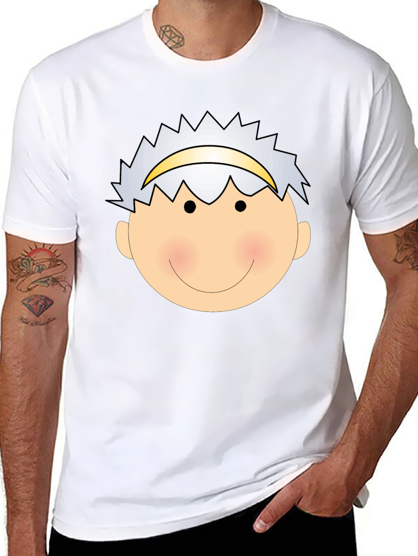 Angel Face Graphic Tee - Black Cotton T-Shirt