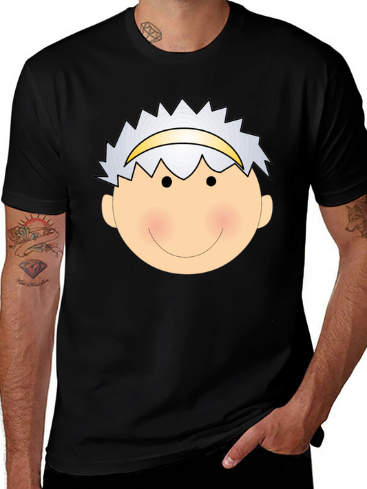 Angel Face Graphic Tee - Black Cotton T-Shirt