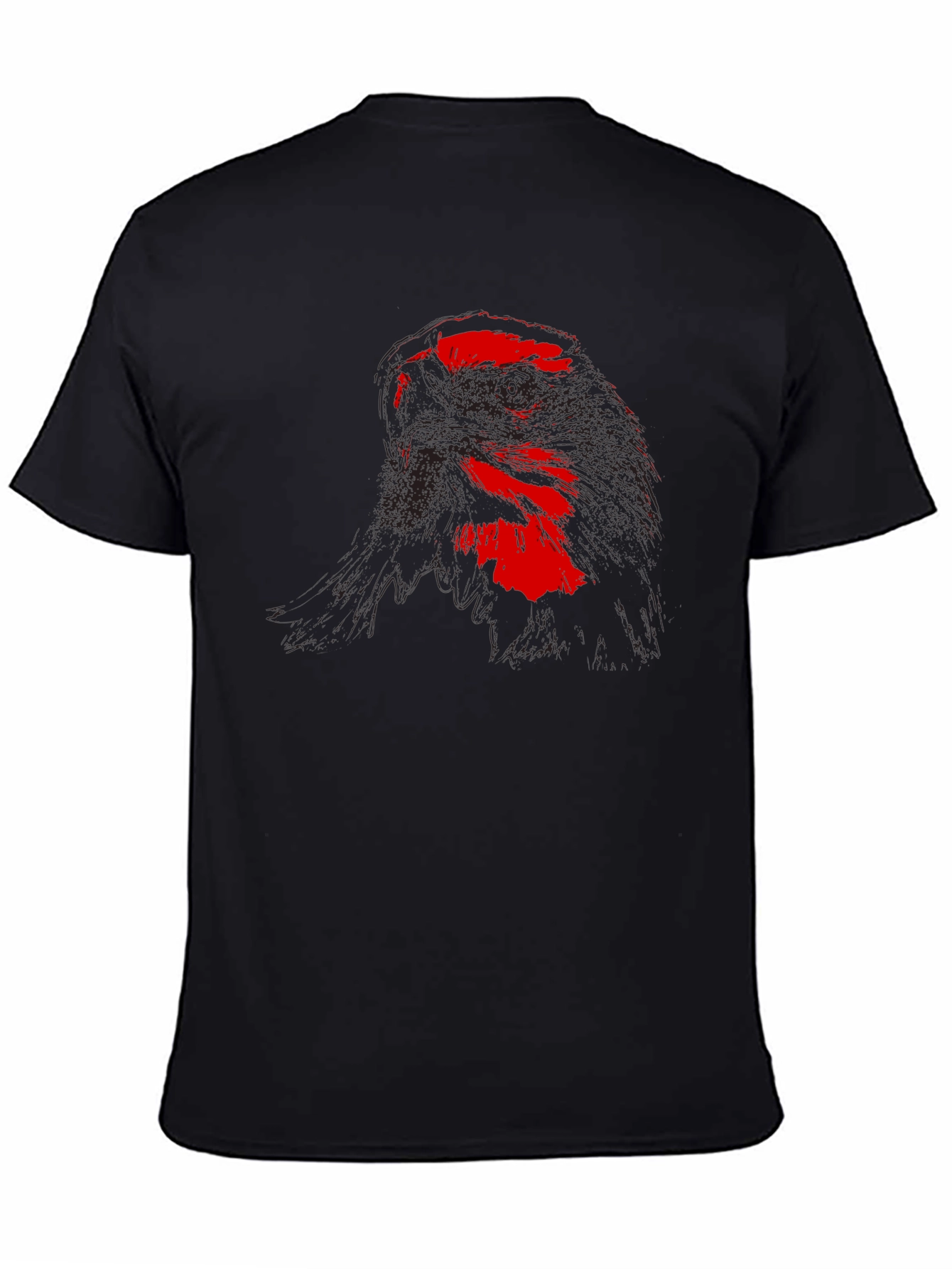 Red Eagle Graphic Black T-Shirt