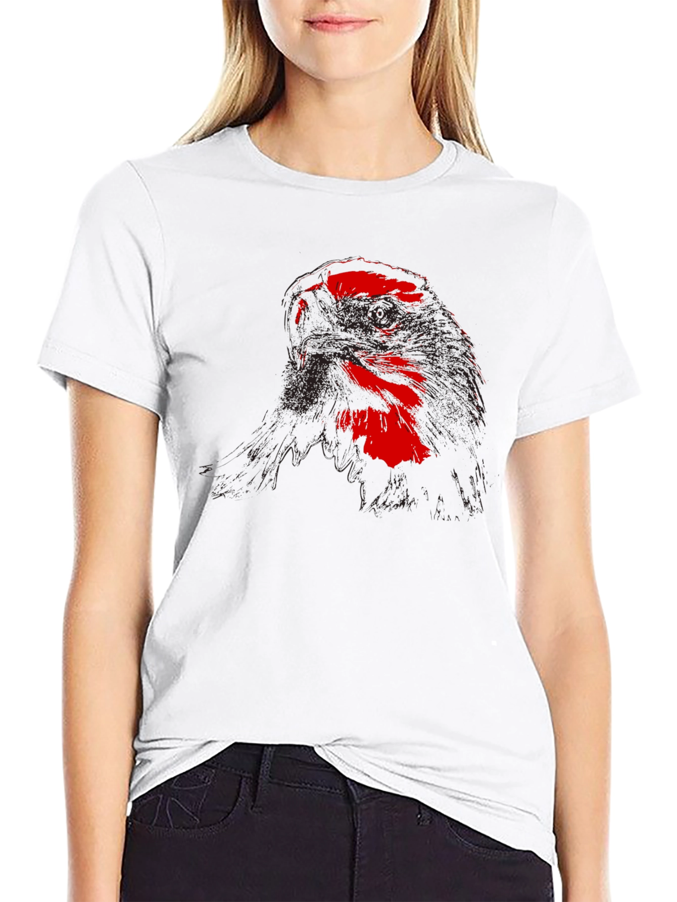 Red Eagle Graphic Black T-Shirt