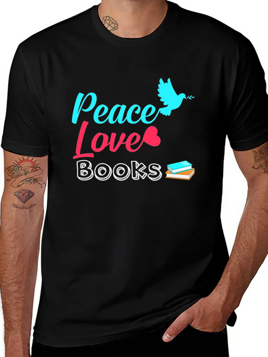 Peace Love Books Graphic Tee