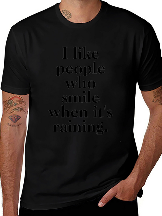Smile in the Rain T-Shirt - Black