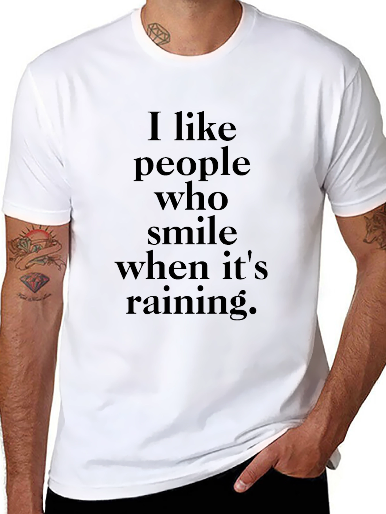 Smile in the Rain T-Shirt - Black
