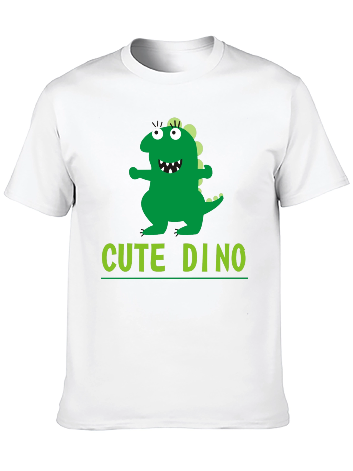 Cute Dino Graphic Black T-Shirt
