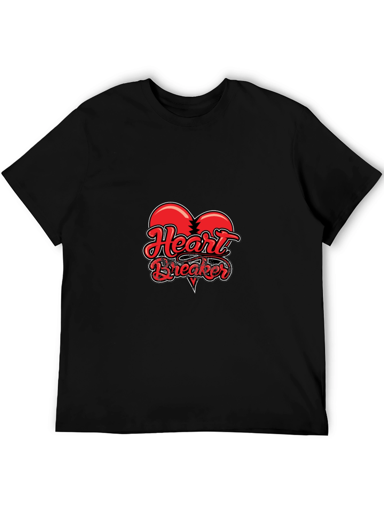 Heartbreaker Graphic Tee - Stylish Black T-Shirt